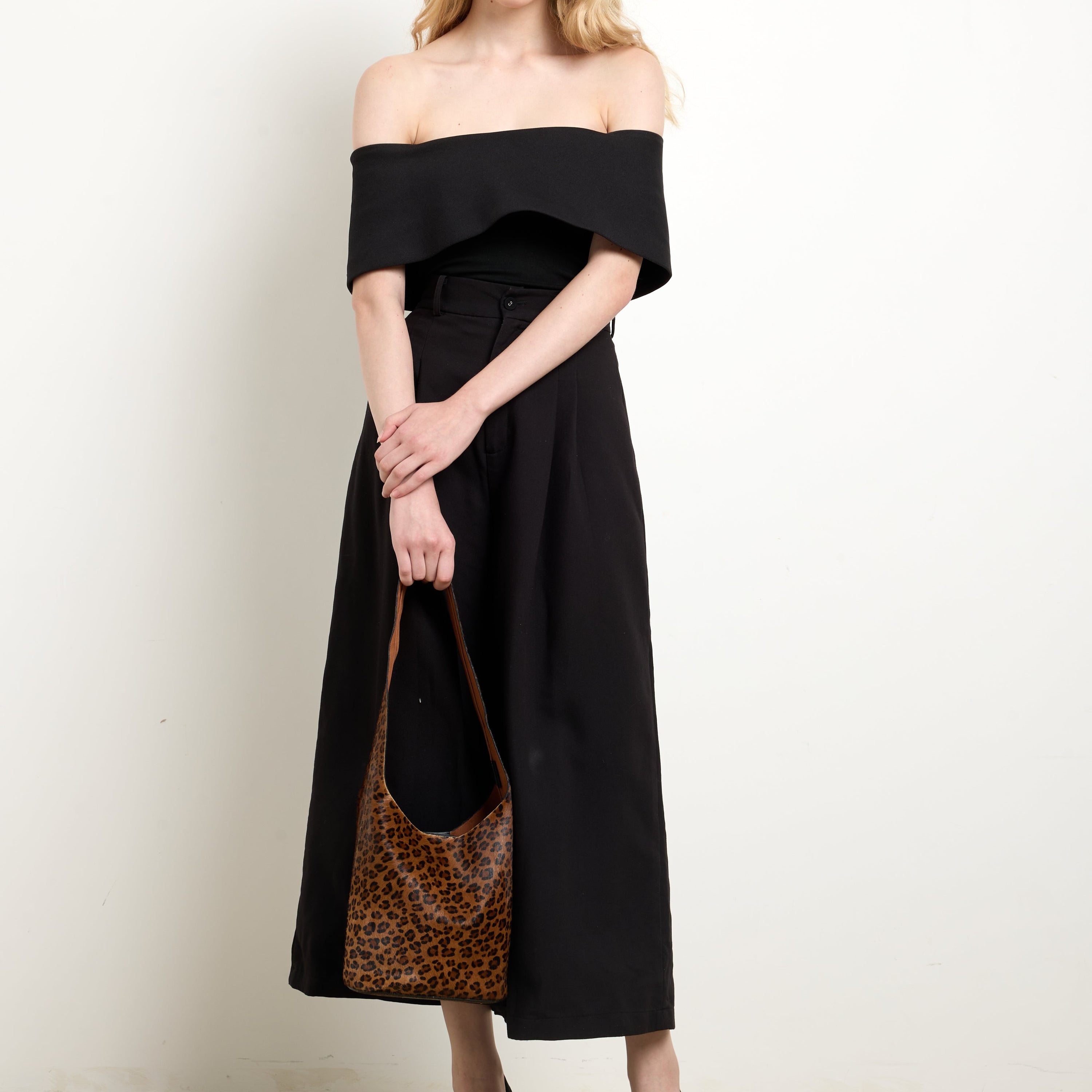 Vessel Leopard-print Calf Hair Bucket Bag