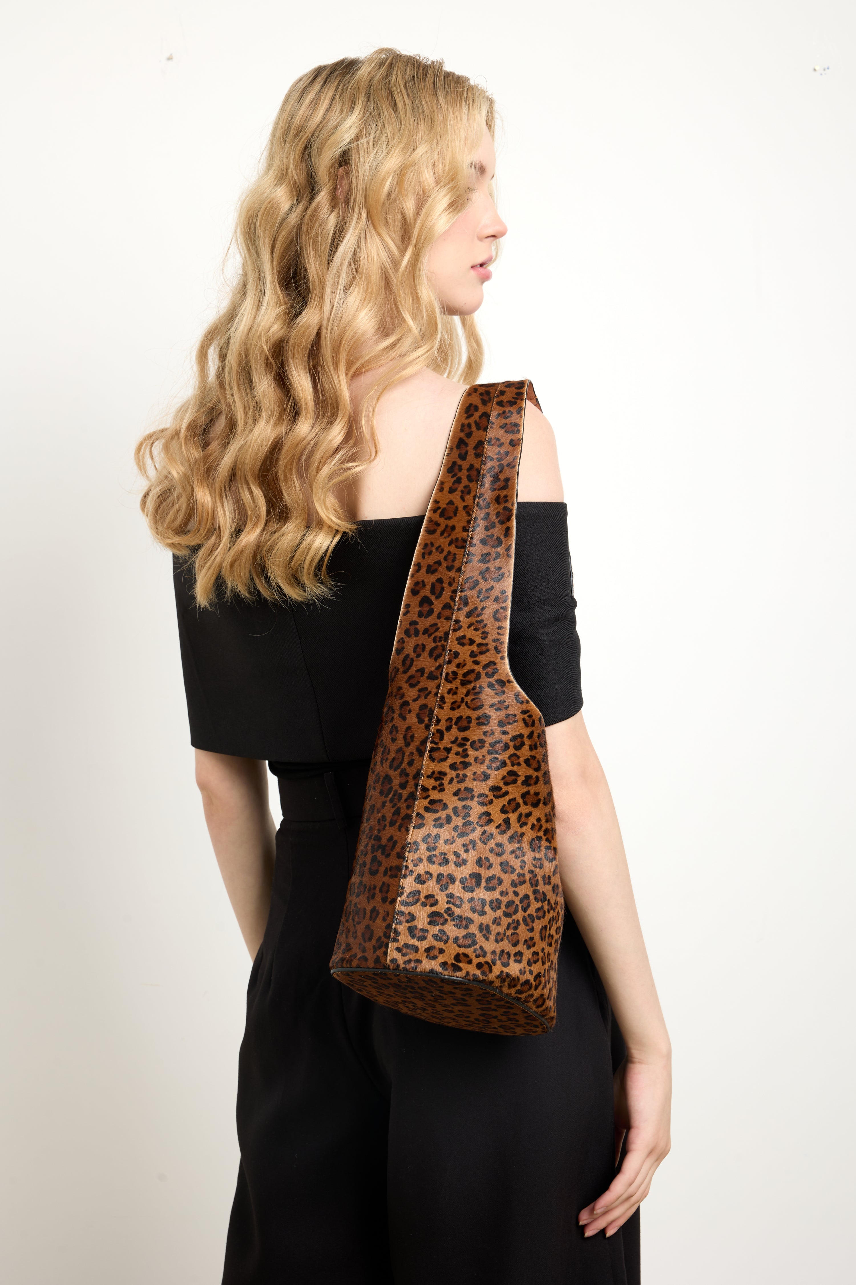 Vessel Leopard-print Calf Hair Bucket Bag