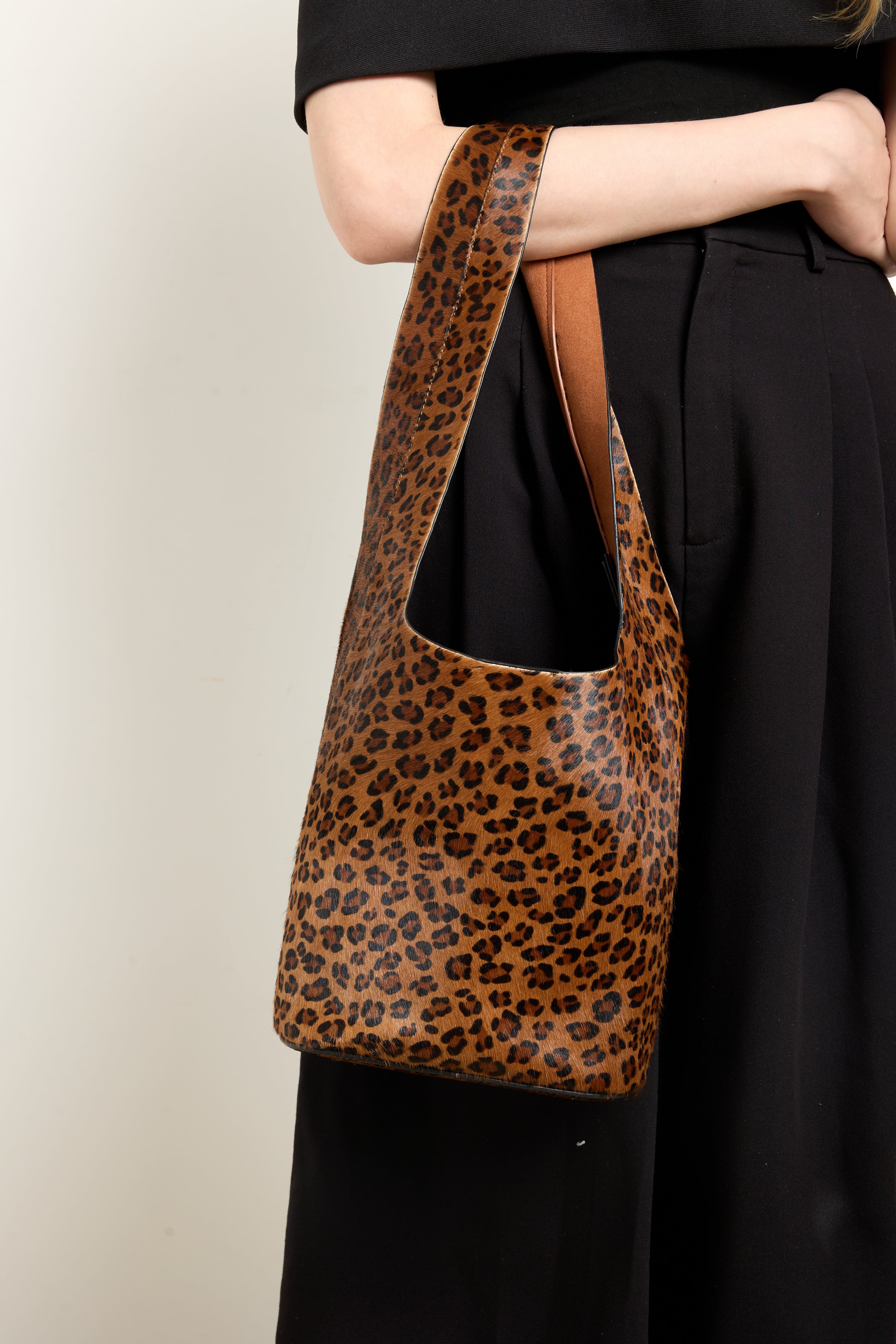 Vessel Leopard-print Calf Hair Bucket Bag