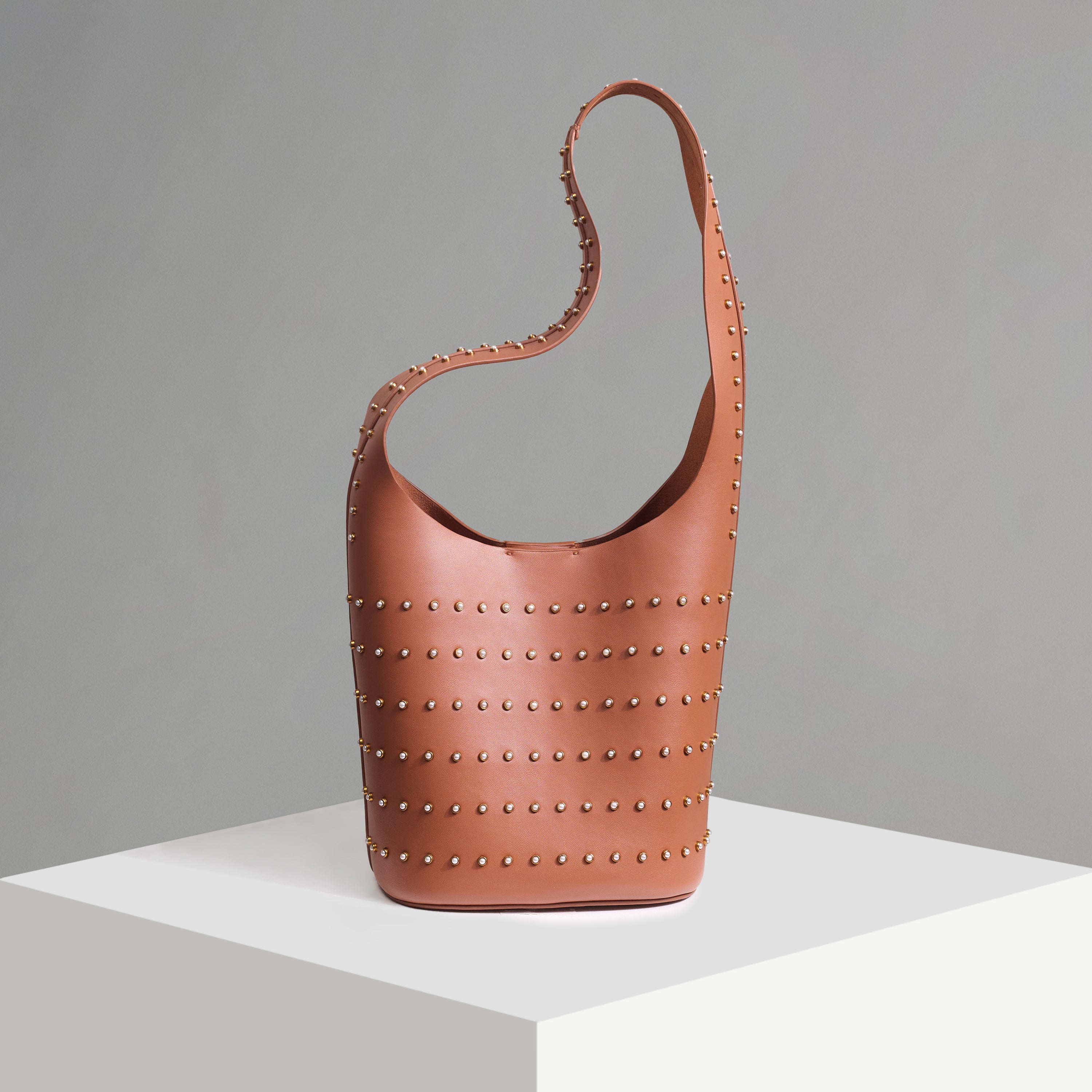 Vessel Stud Tan Bucket Bag (limited edition)