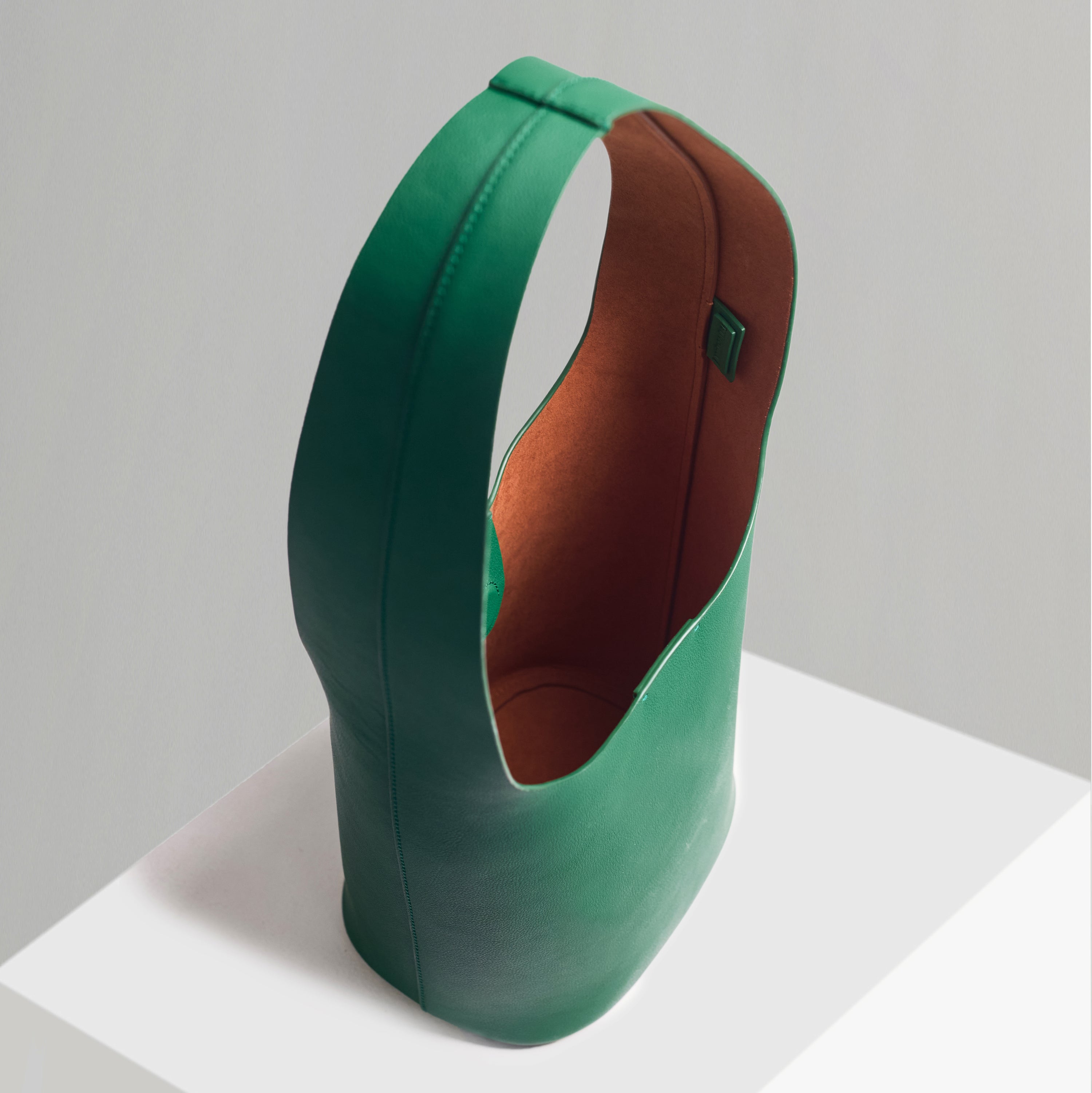 Vessel Green Calf Leather Bucket Bag
