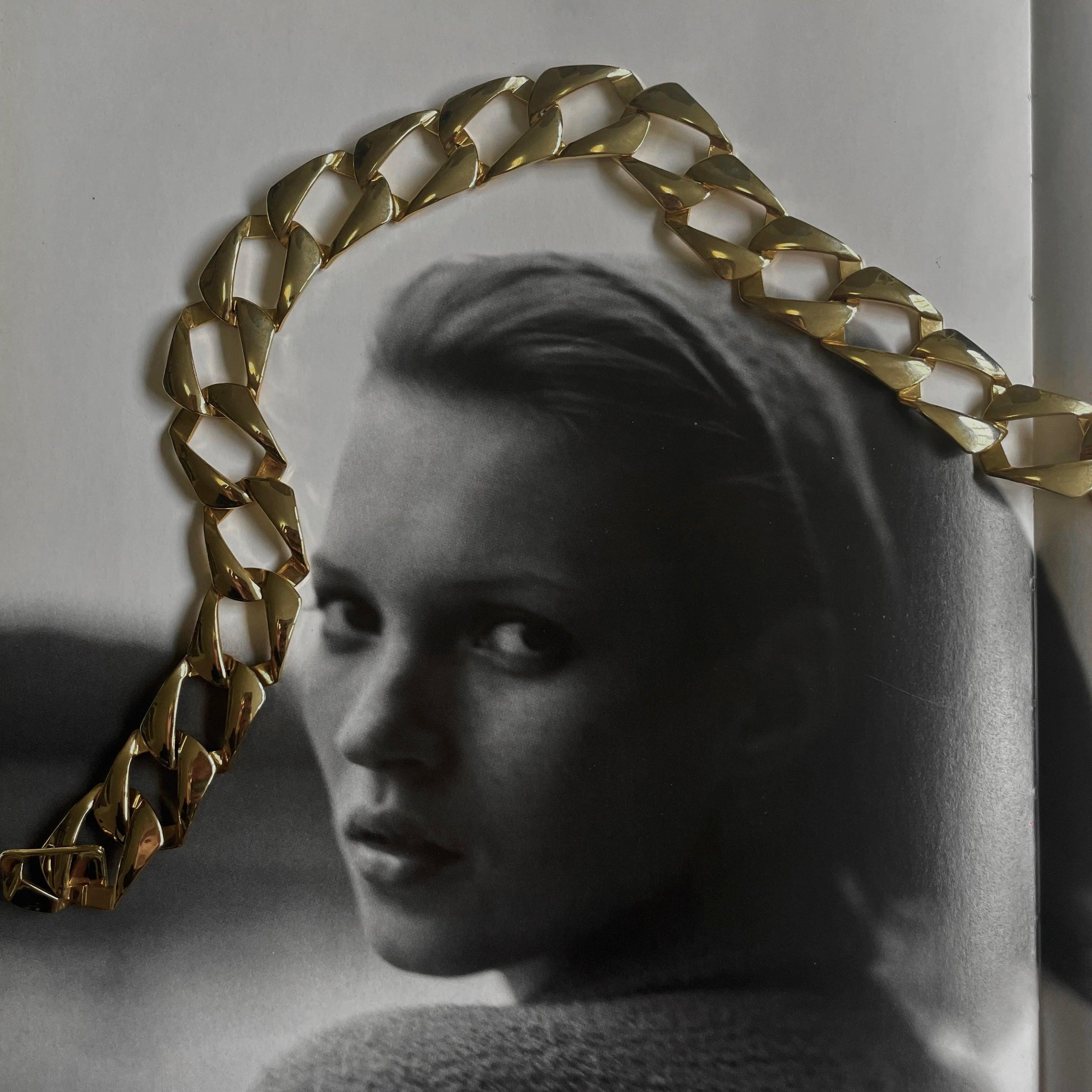 Vintage 1980s Gold Link Necklace - WŪHAŪS
