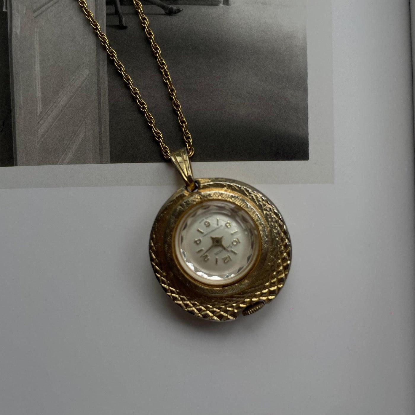 1950s Sheraton Vintage modernist 14k pocket watch - WŪHAŪS