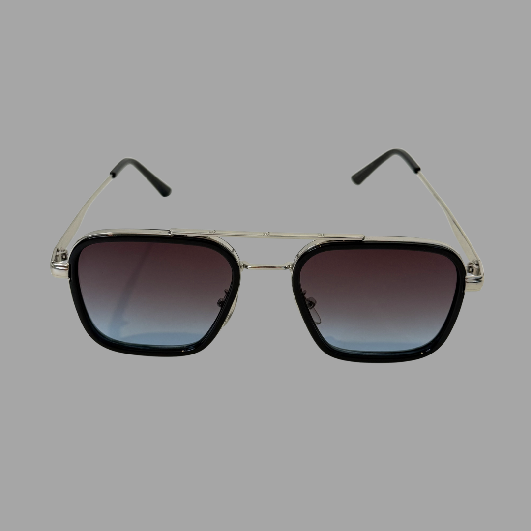 Sunglasses Aviator Silver Frame with Gradient Lenses