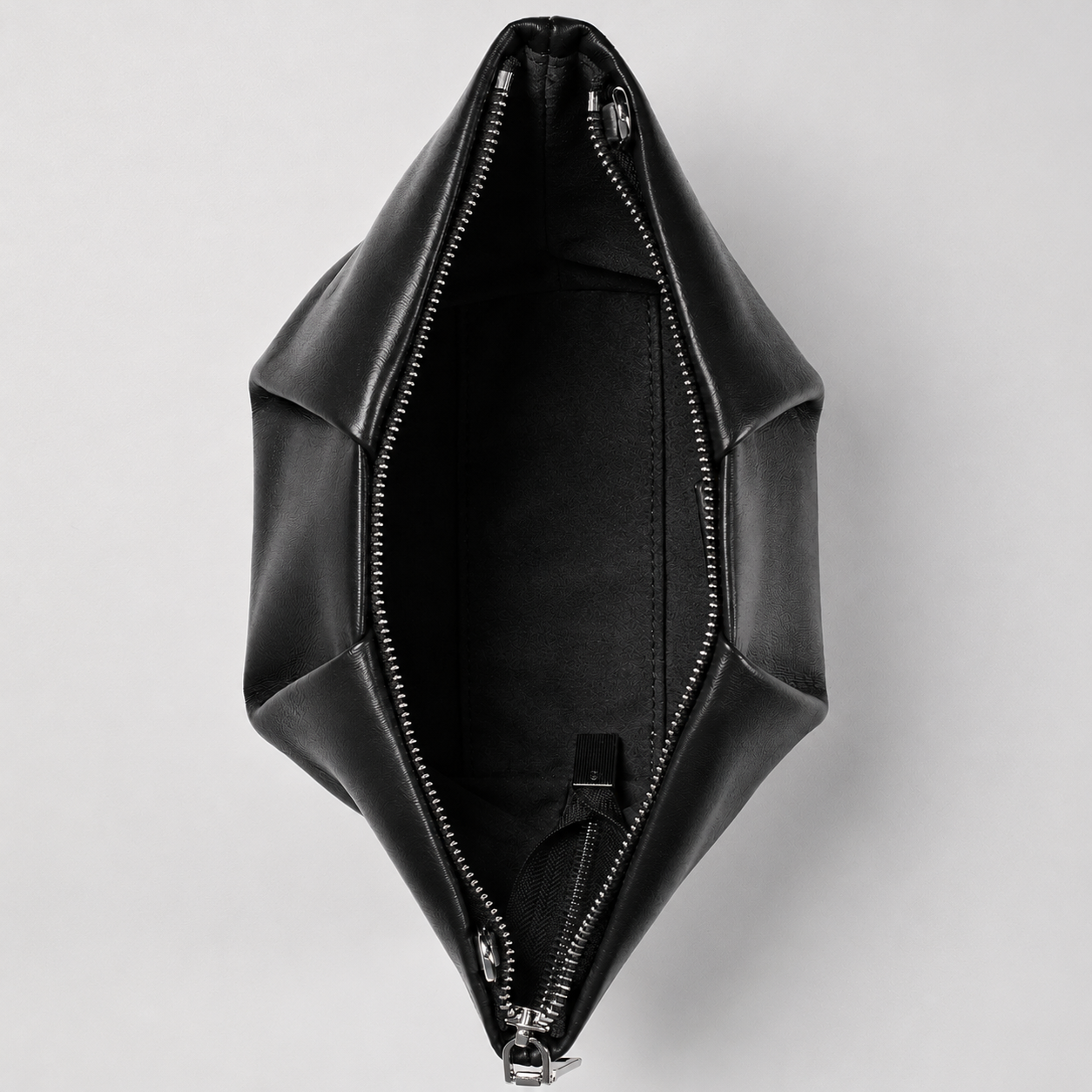 Mori Black Lightweight Leather Clutch