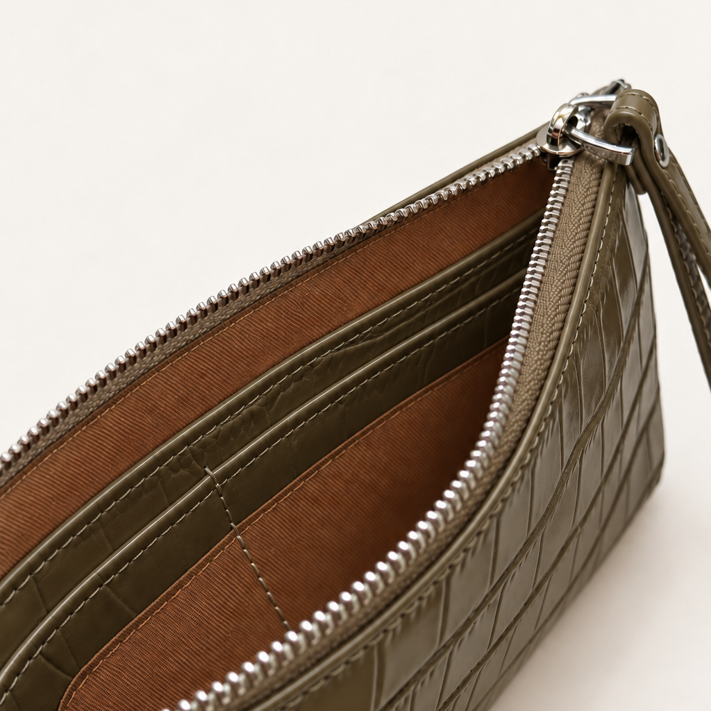 Le Coin Long Moss Croco-Embossed (Coming Soon)