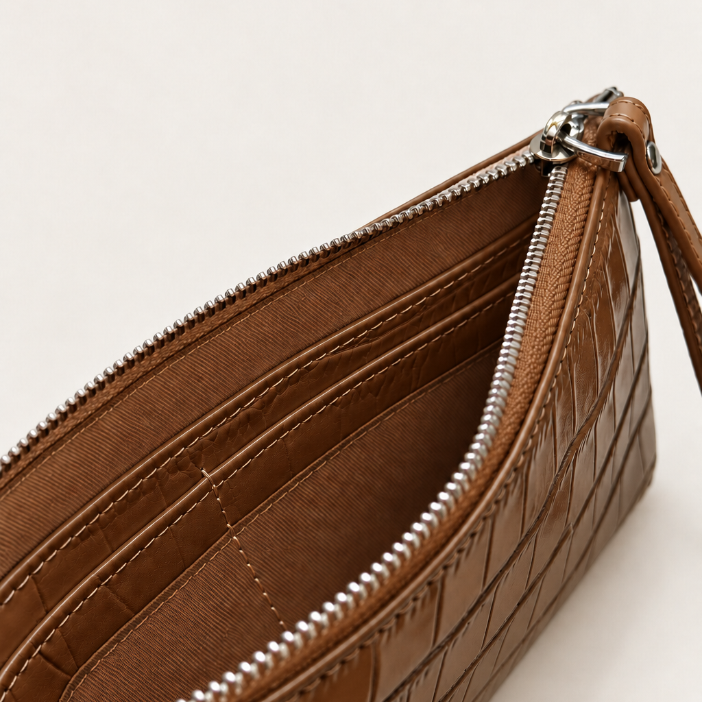 Le Coin Long Caramel Croco-Embossed (Coming Soon)