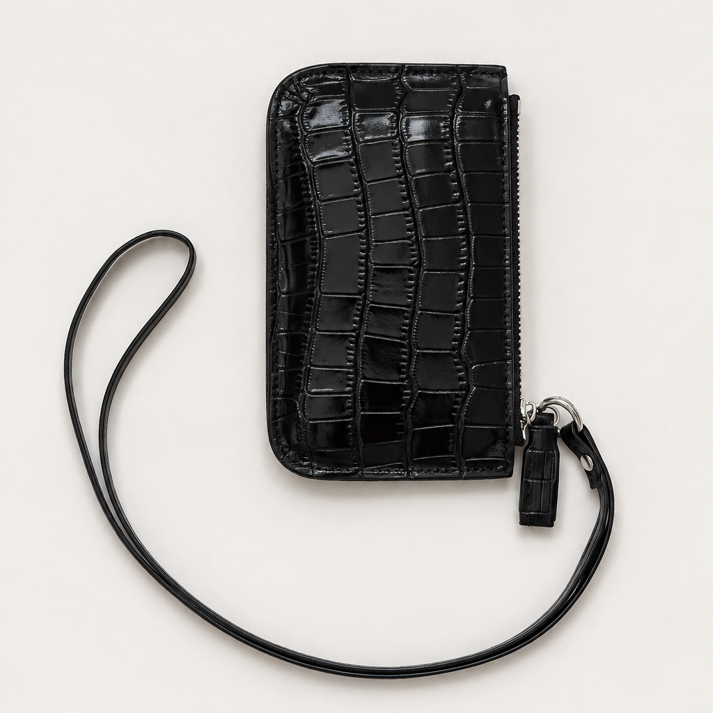 Le Coin Black Croco-Embossed (Coming Soon)