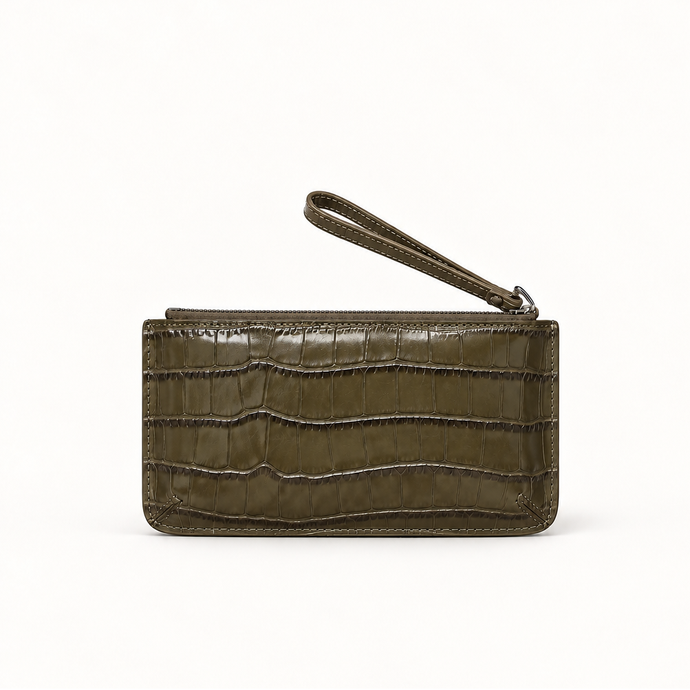Le Coin Long Moss Croco-Embossed (Coming Soon)