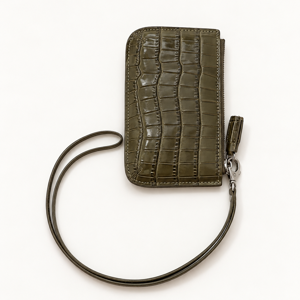 Le Coin Moss Croco-Embossed (Coming Soon)