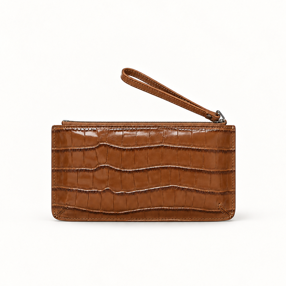 Le Coin Long Caramel Croco-Embossed (Coming Soon)