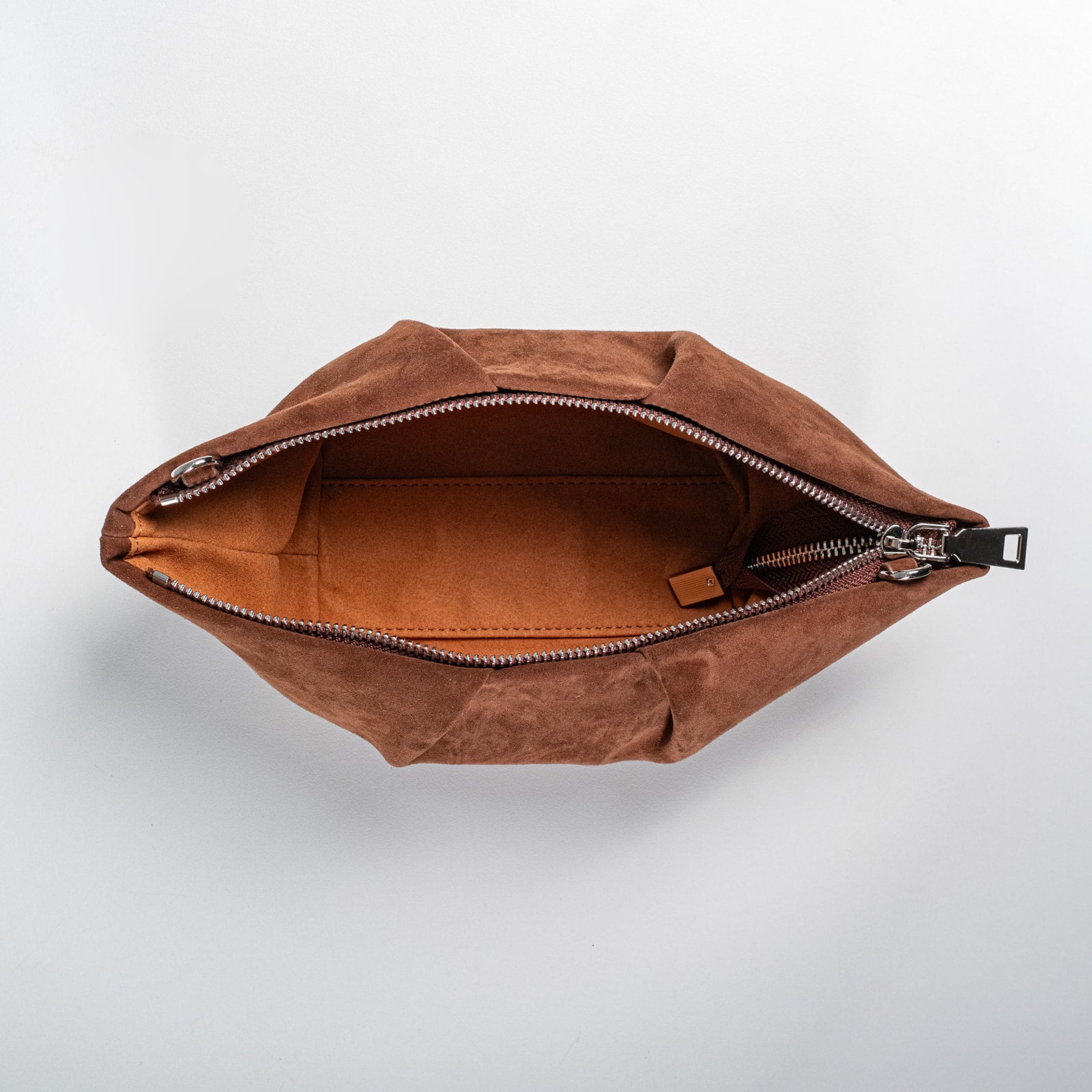 Mori Chocolate Lightweight Lamb Suede Clutch (COMING SOON)