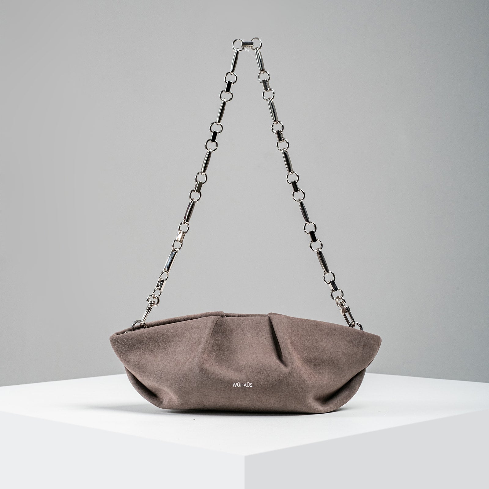 Mori Gray Suede Leather Clutch (COMING SOON)