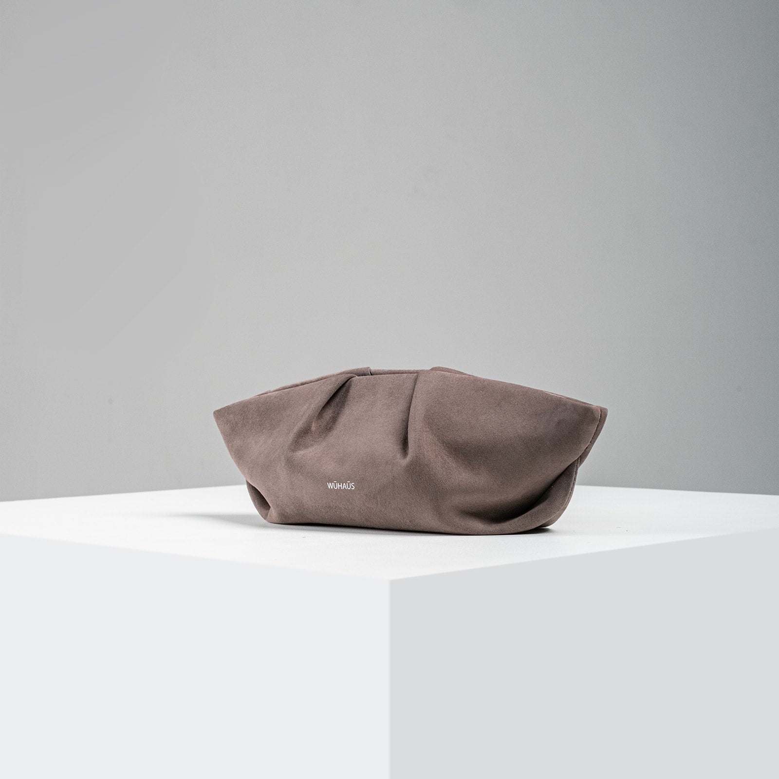 Mori Gray Suede Leather Clutch (COMING SOON)