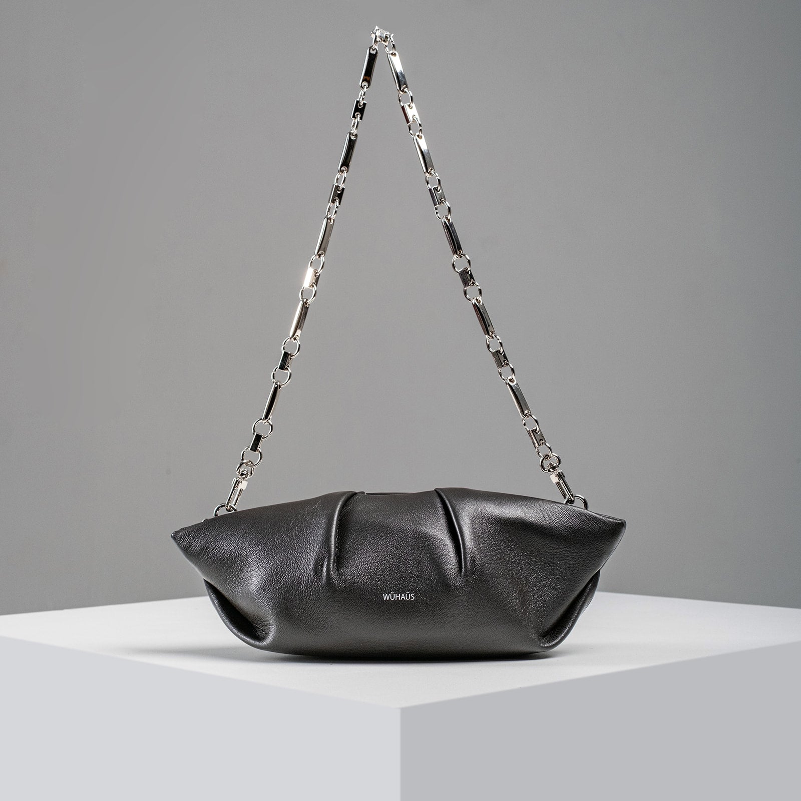 Mori Chocolate Lamb Leather Clutch