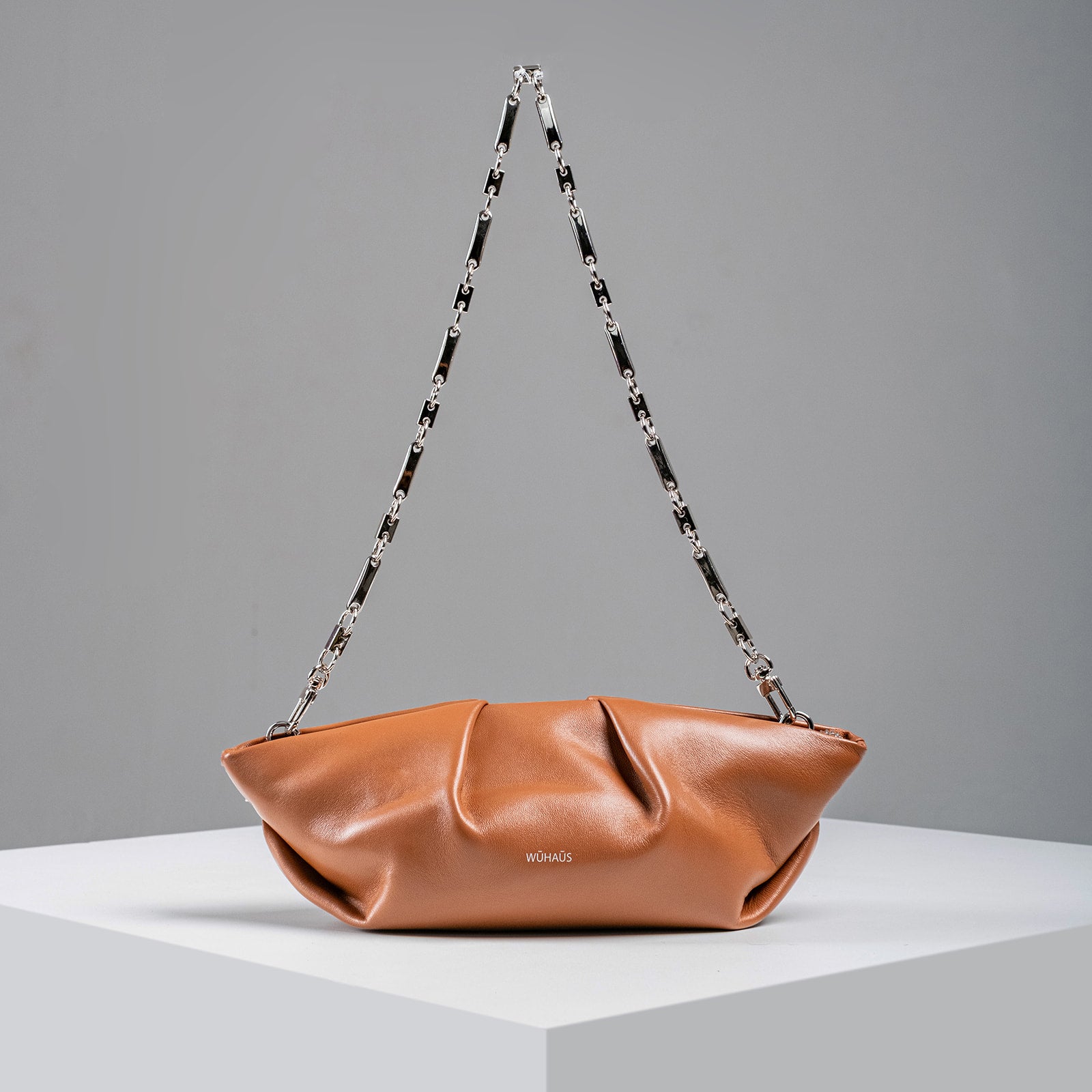 Mori Tan Lamb Leather Clutch