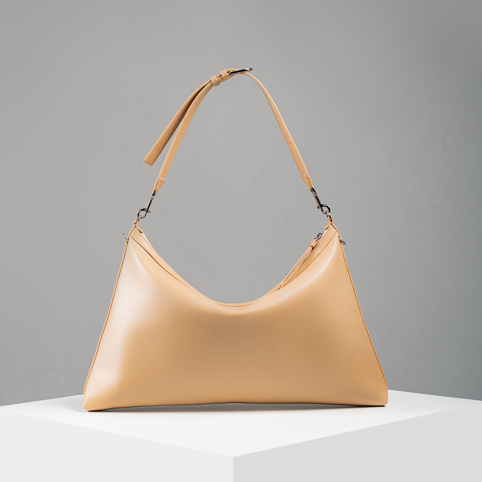 Helix Nude Cow Leather Shoulder Bag
