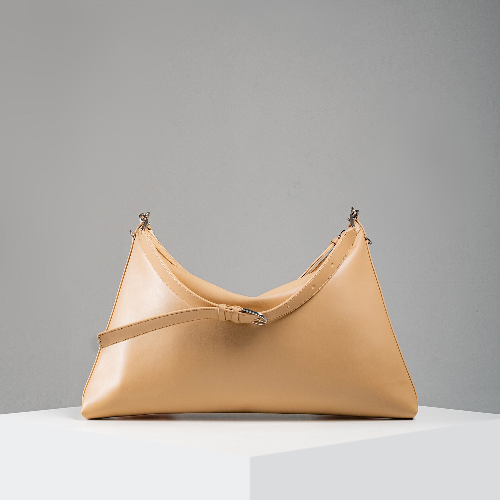 Helix Nude Cow Leather Shoulder Bag