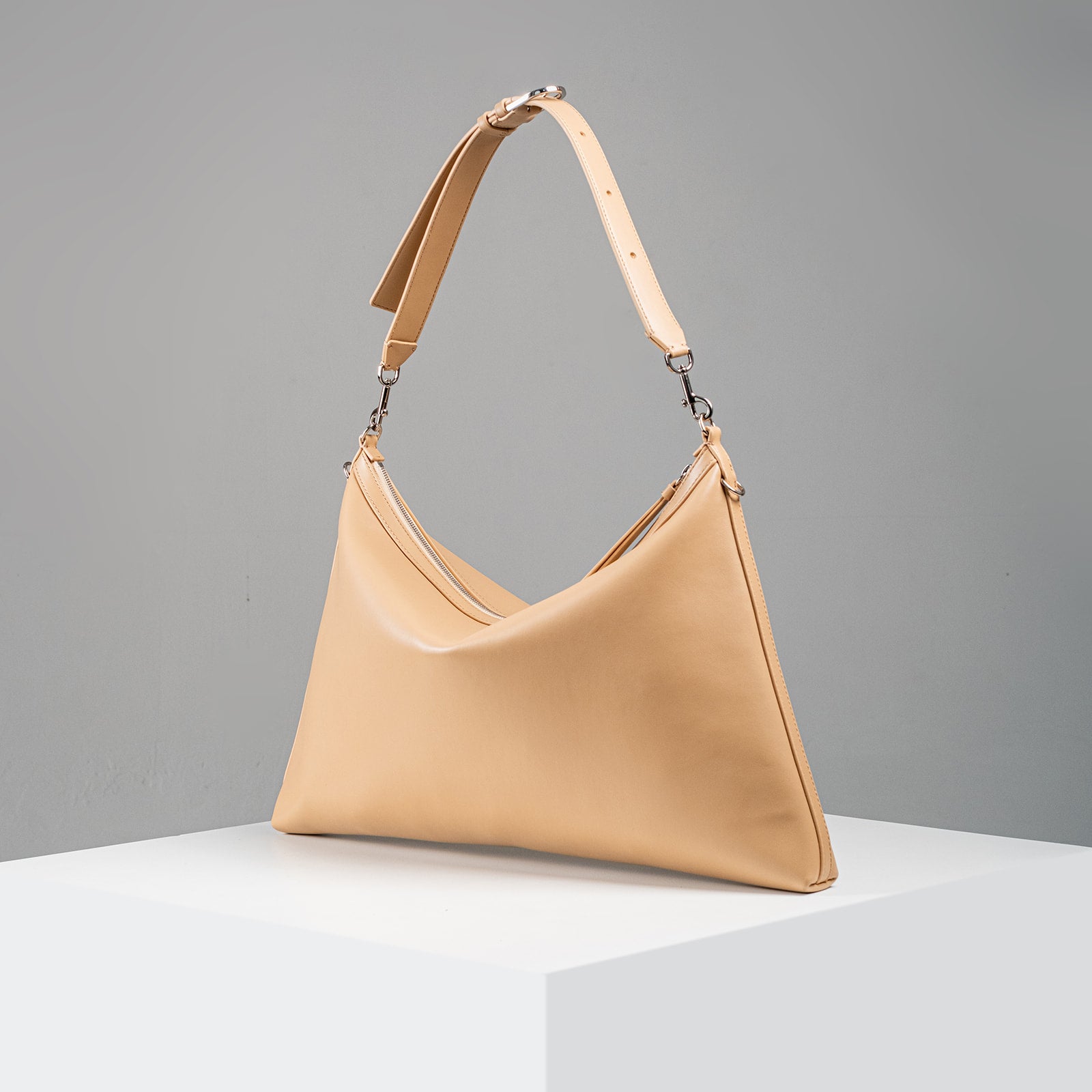 Helix Nude Cow Leather Shoulder Bag