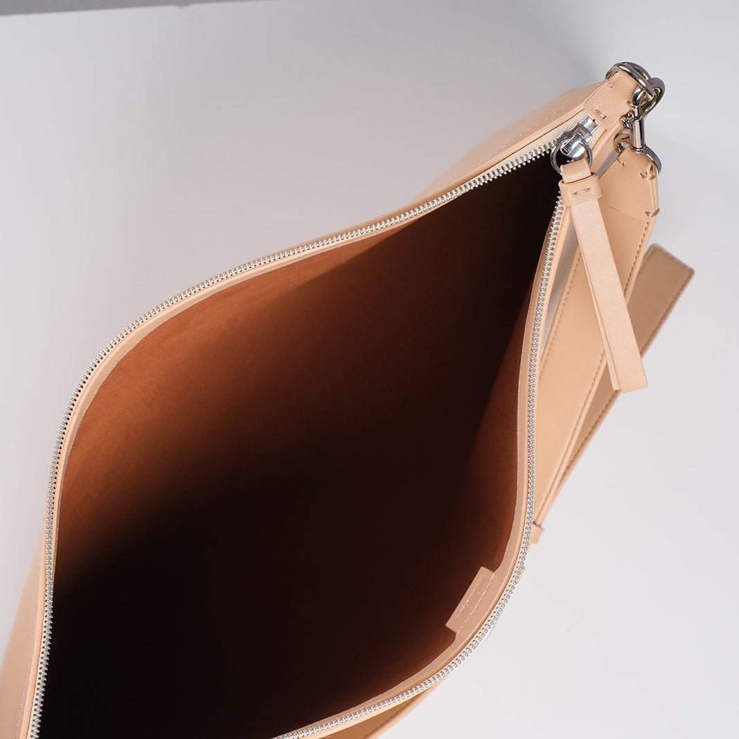 Helix Nude Cow Leather Shoulder Bag