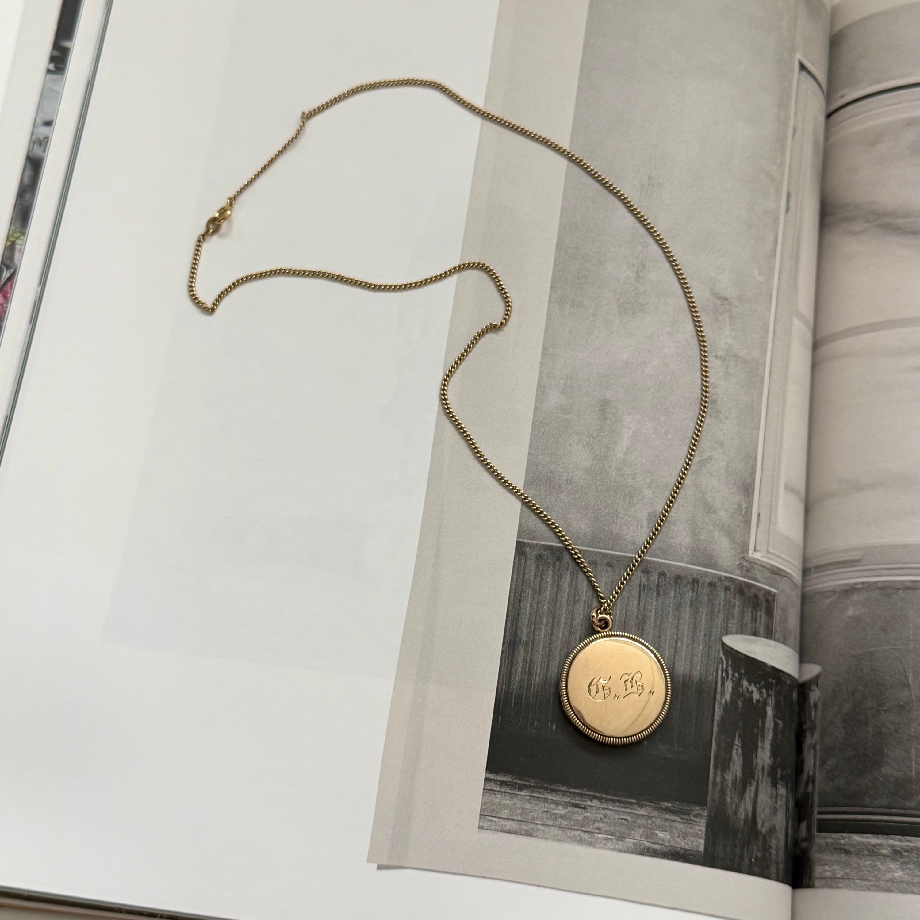 Vintage S.P.C.O Gold Locket Pendant Necklace