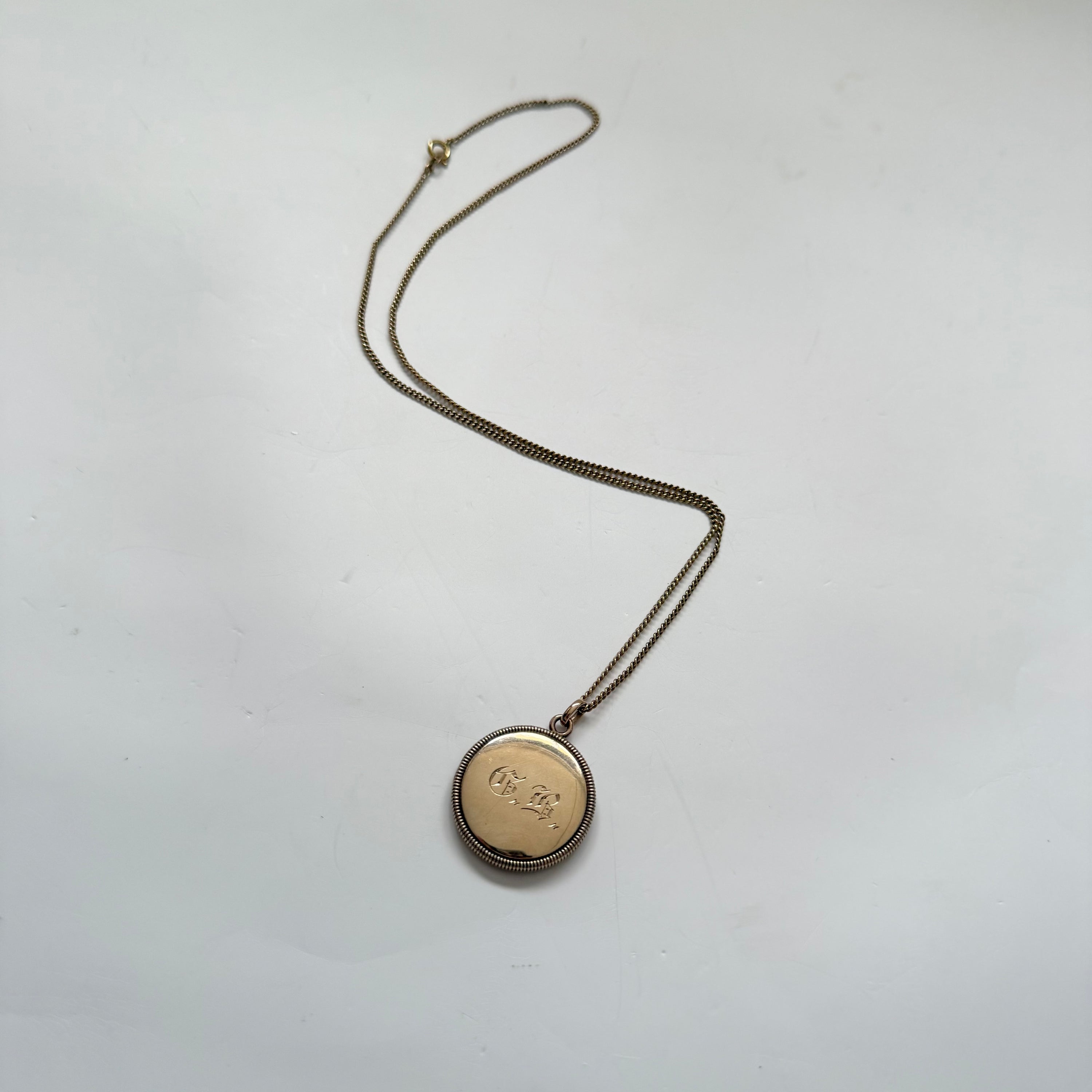 Vintage S.P.C.O Gold Locket Pendant Necklace