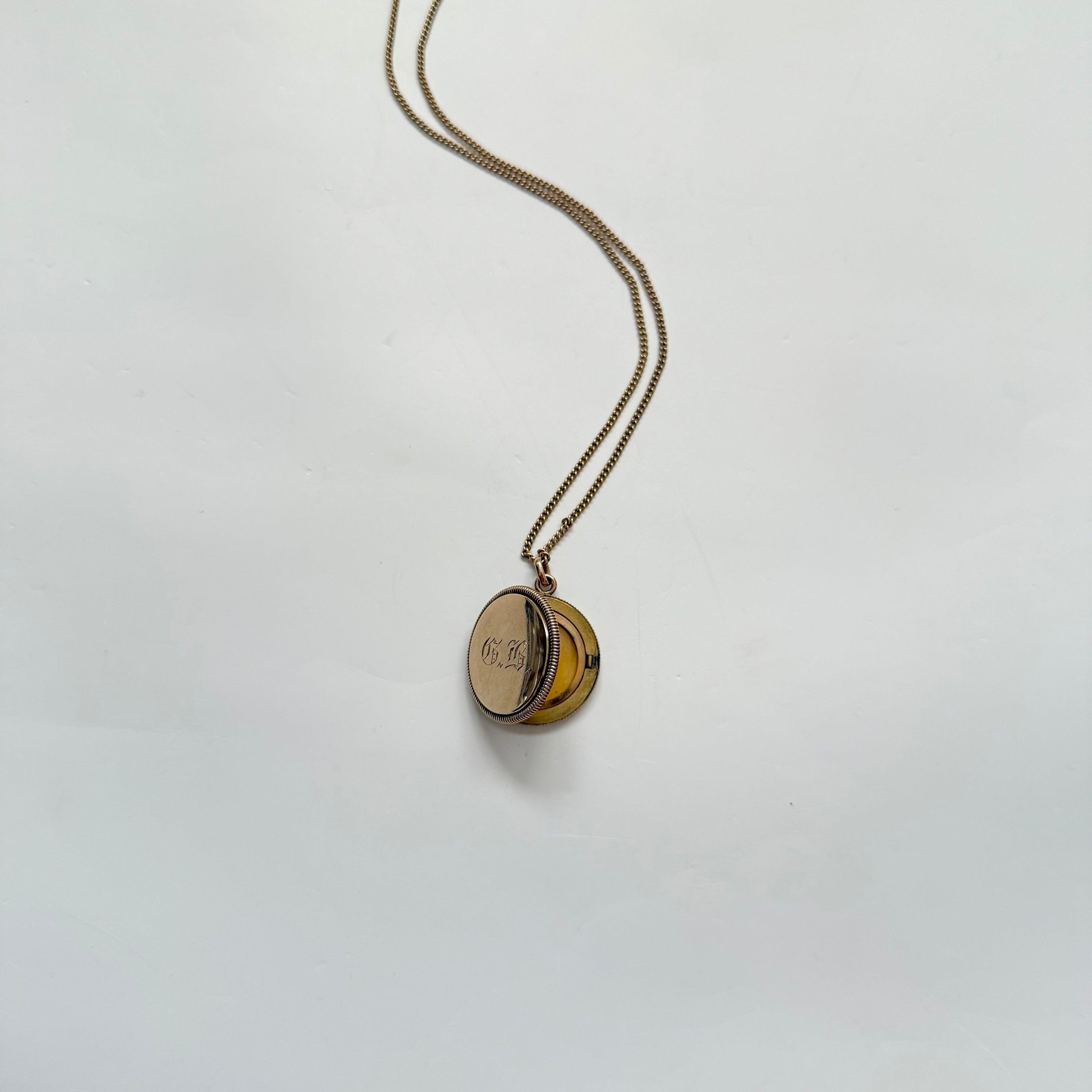 Vintage S.P.C.O Gold Locket Pendant Necklace