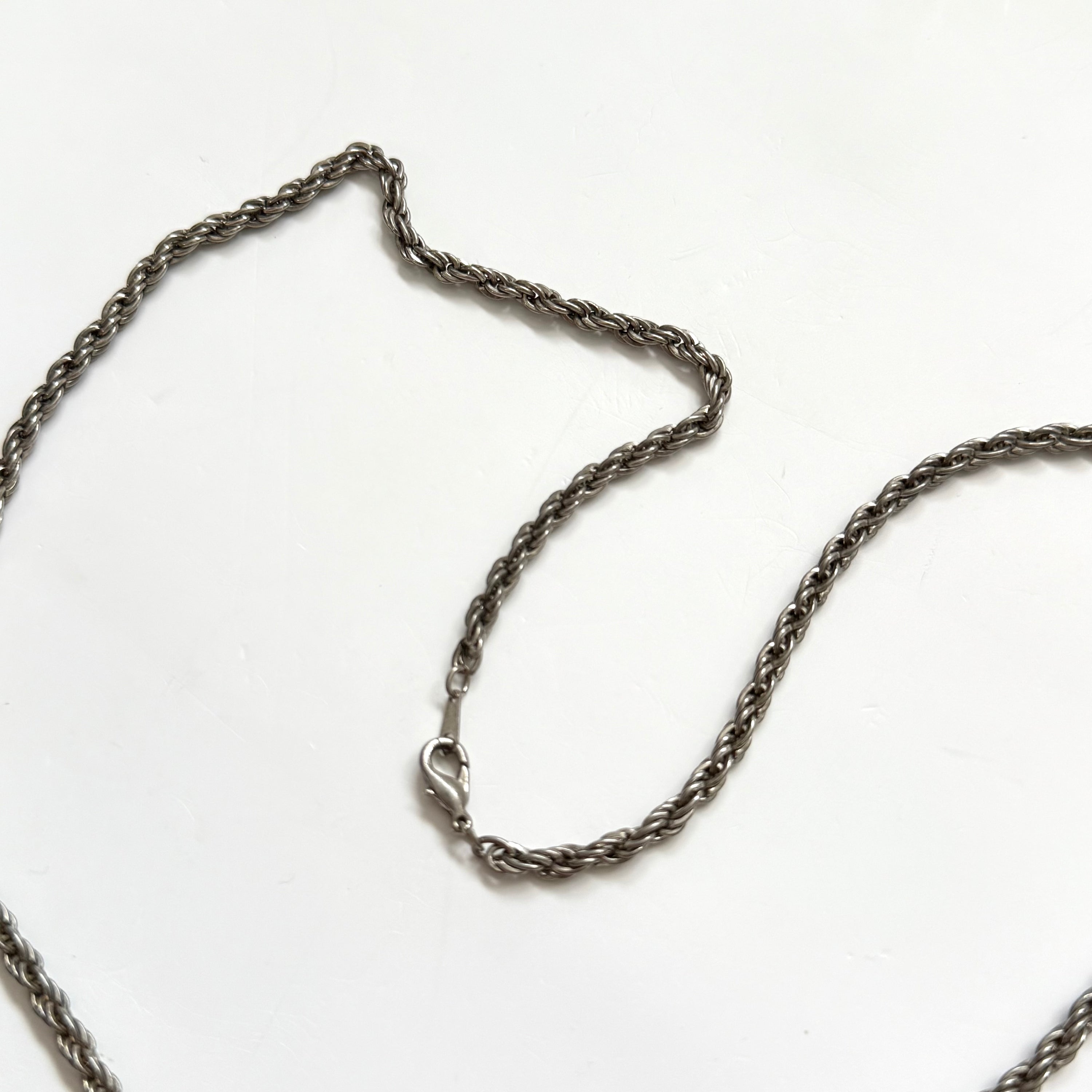 Vintage Silver Pocket Watch Pendant Necklace