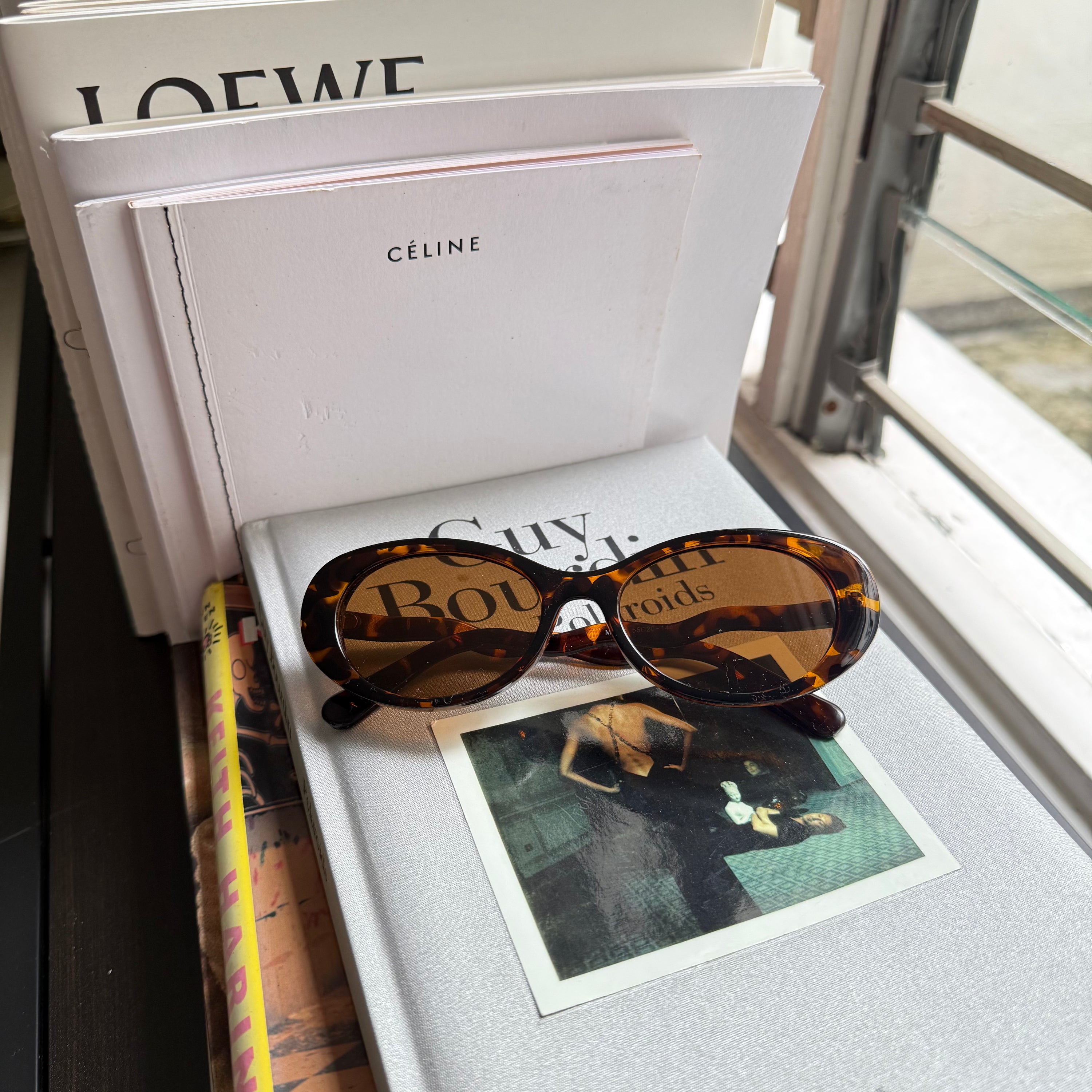 Tortoiseshell Bevelled Wavy Sunglasses