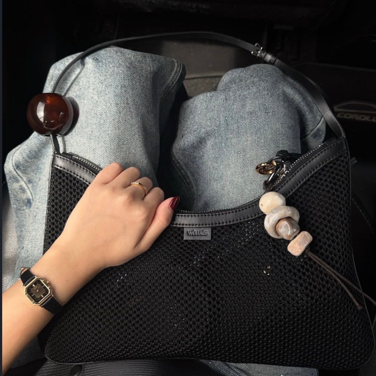 Veil Lightweight Sculptural Mesh Shoulder Bag