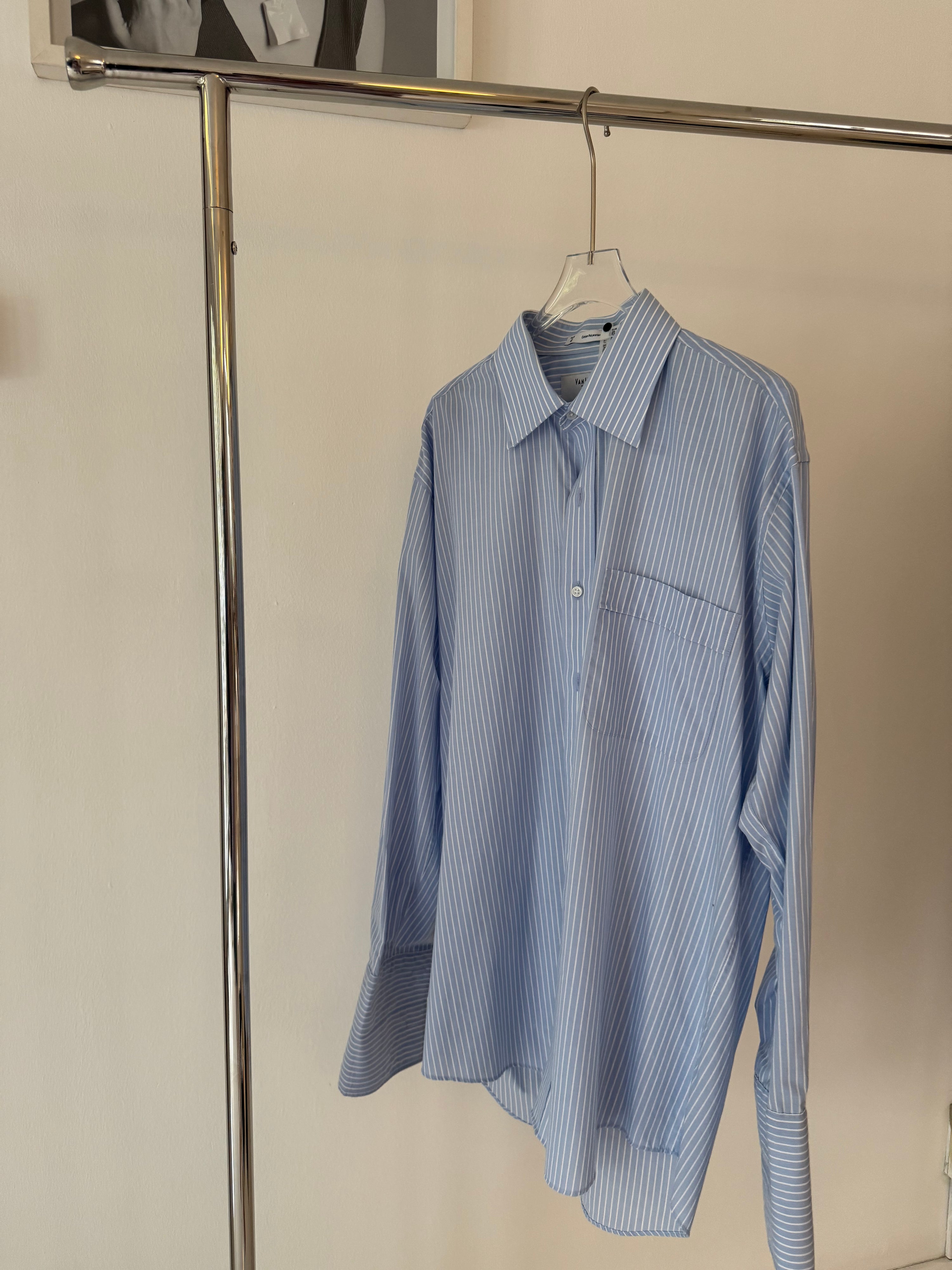 VanHeusen Pinstripe Light Blue Shirt
