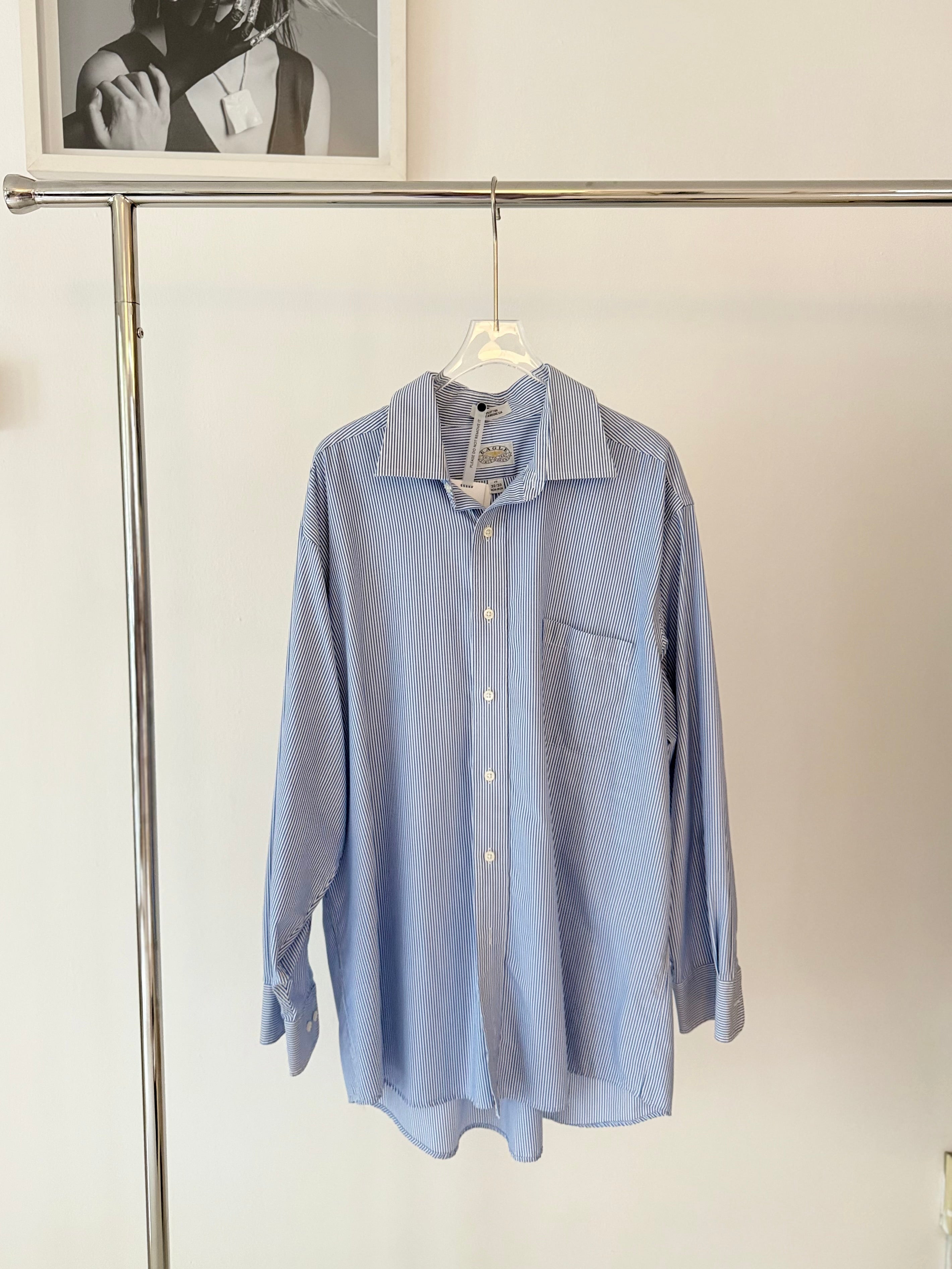 Vintage Eagle Blue Pinstripe Long Sleeve Shirt