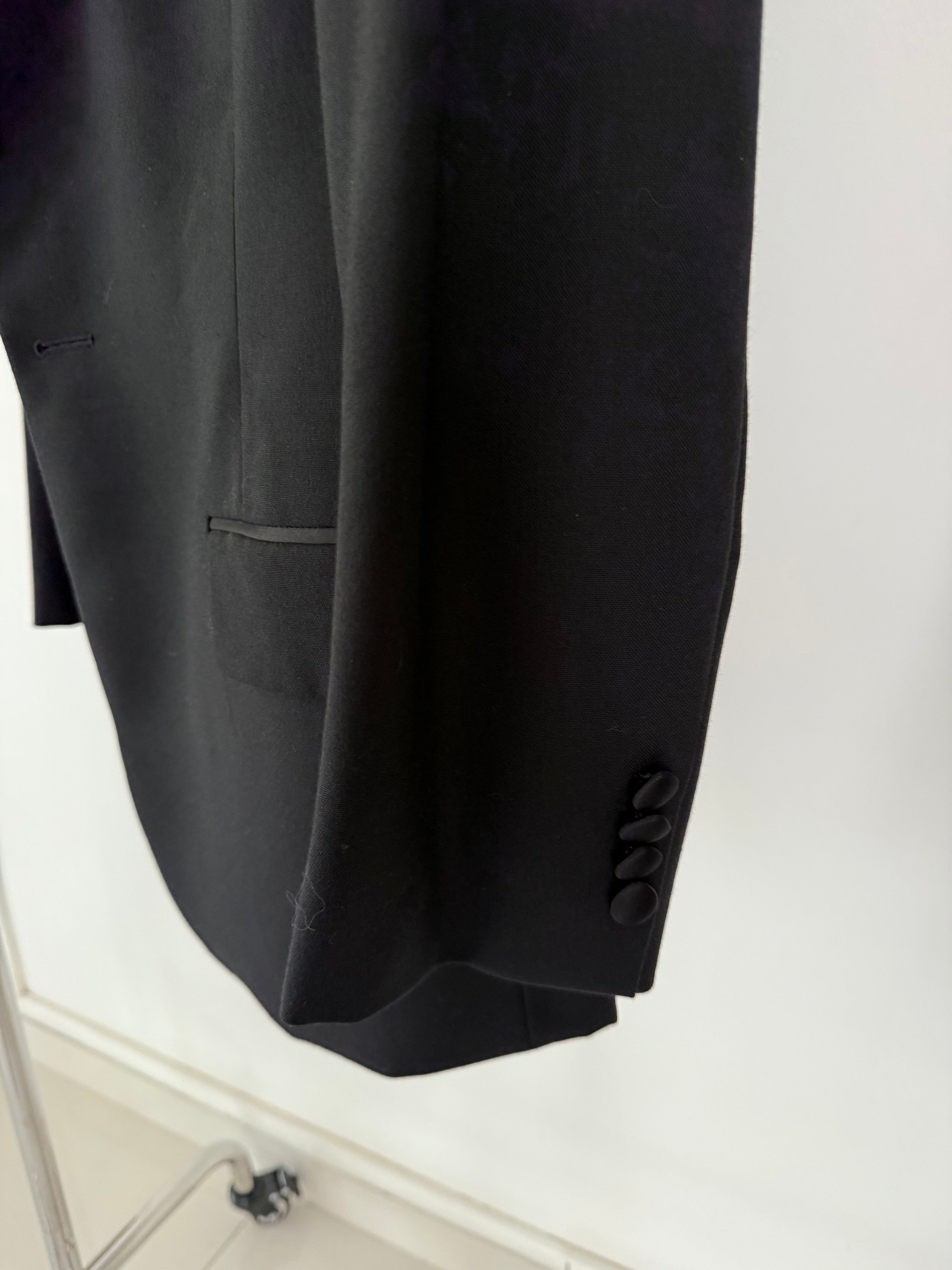 Vintage Brooks Brothers Black Satin Lapel Blazer