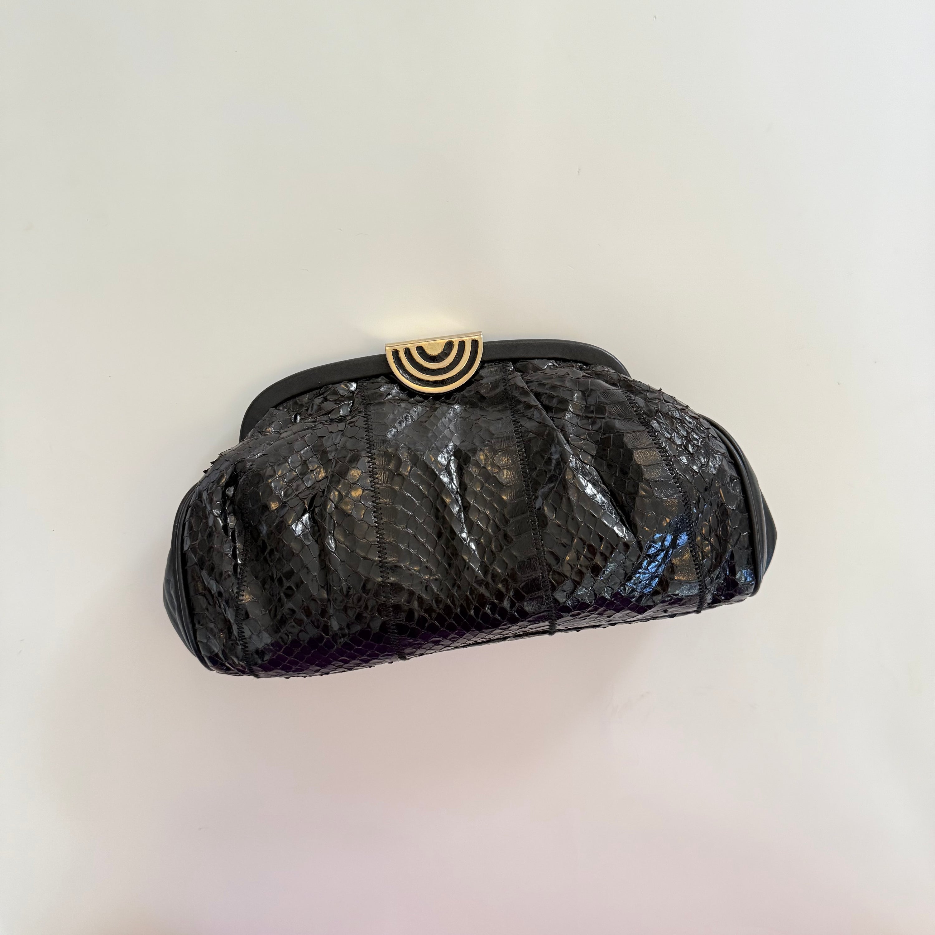 Vintage Black Exotic Dumpling Purse