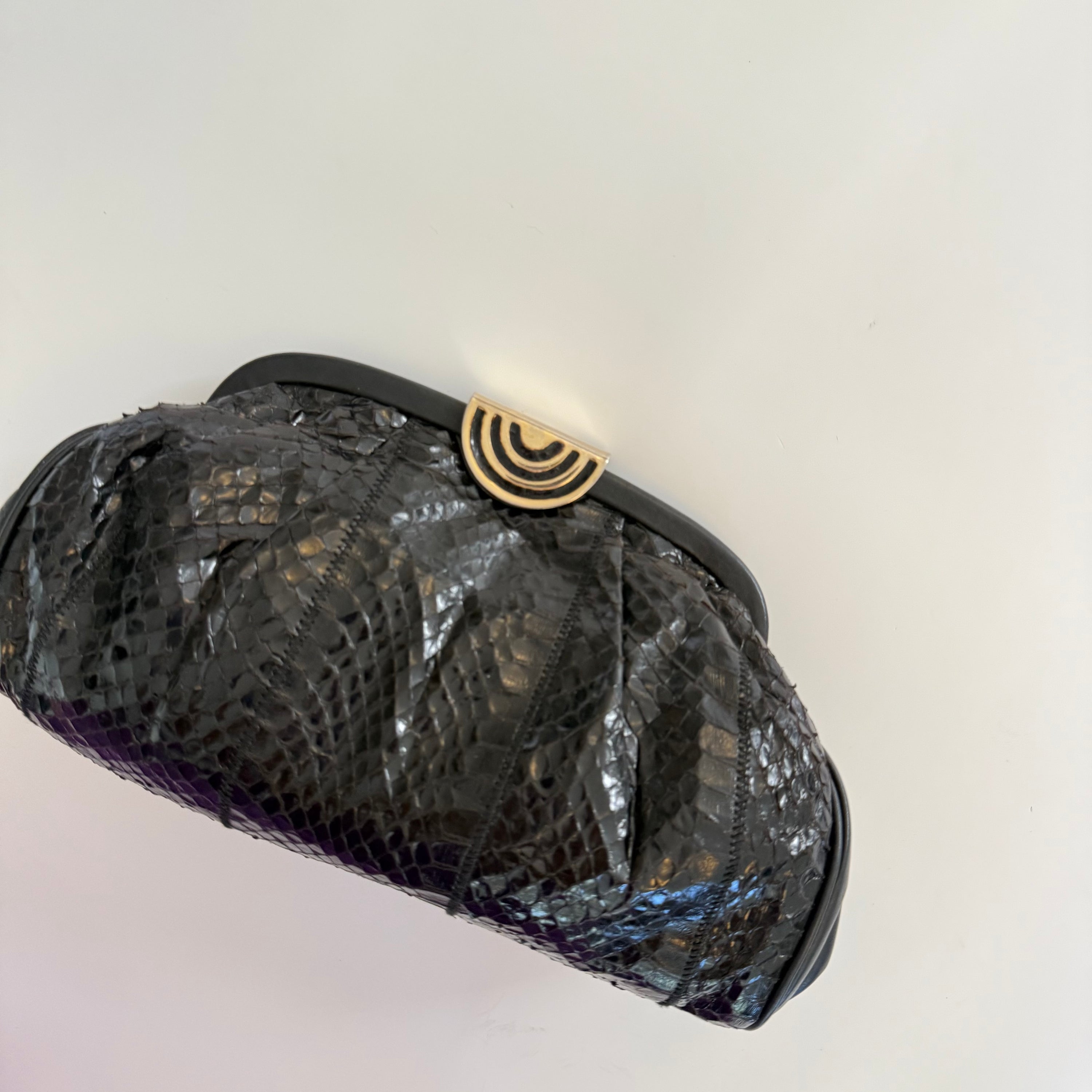 Vintage Black Exotic Dumpling Purse