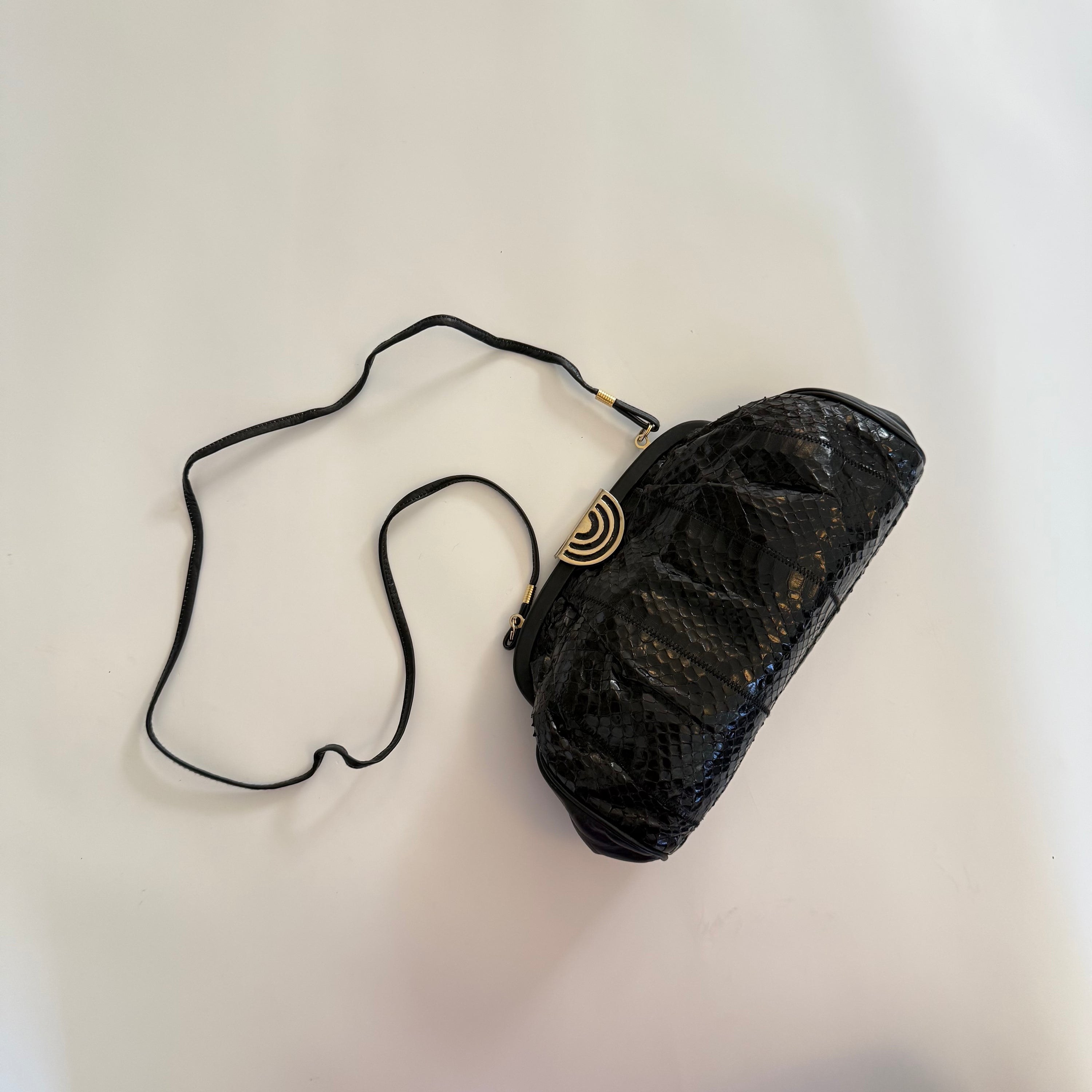 Vintage Black Exotic Dumpling Purse