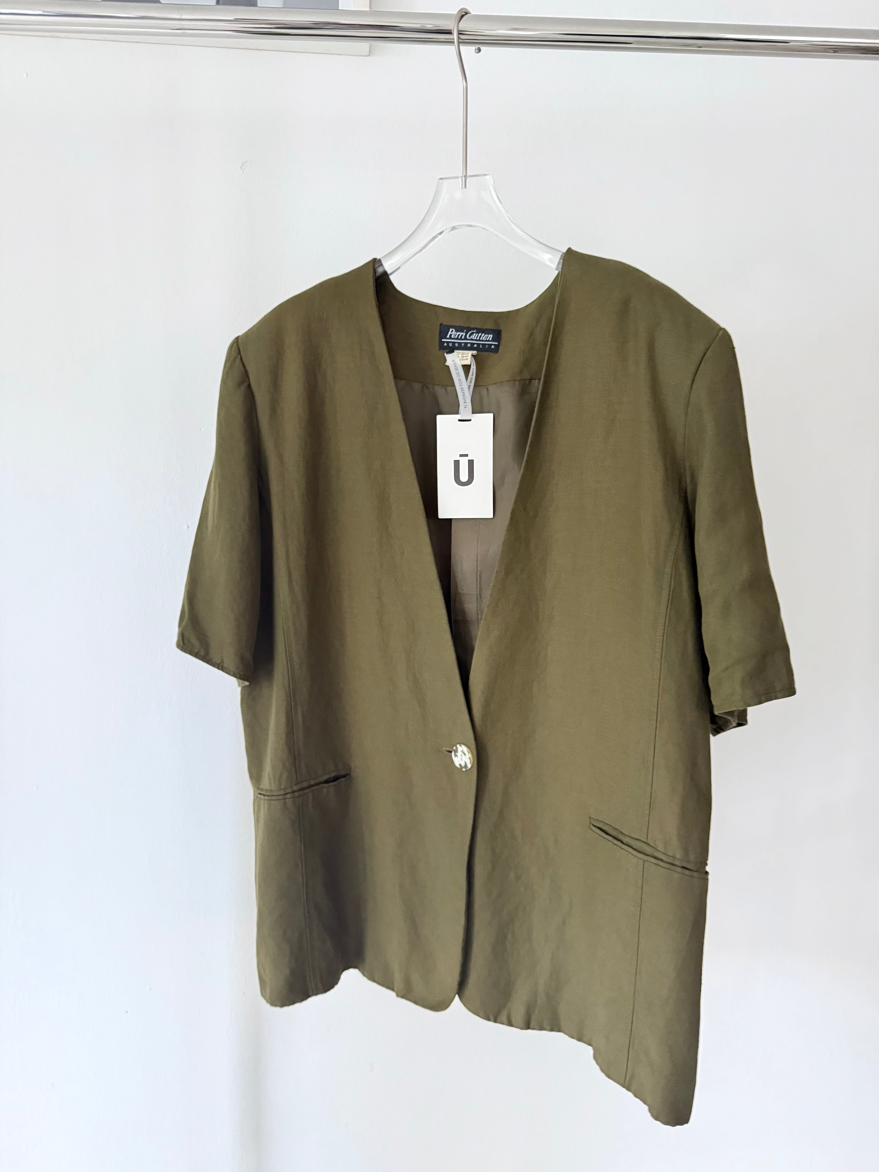 Vintage Perri Gutten Moss Green Shirt