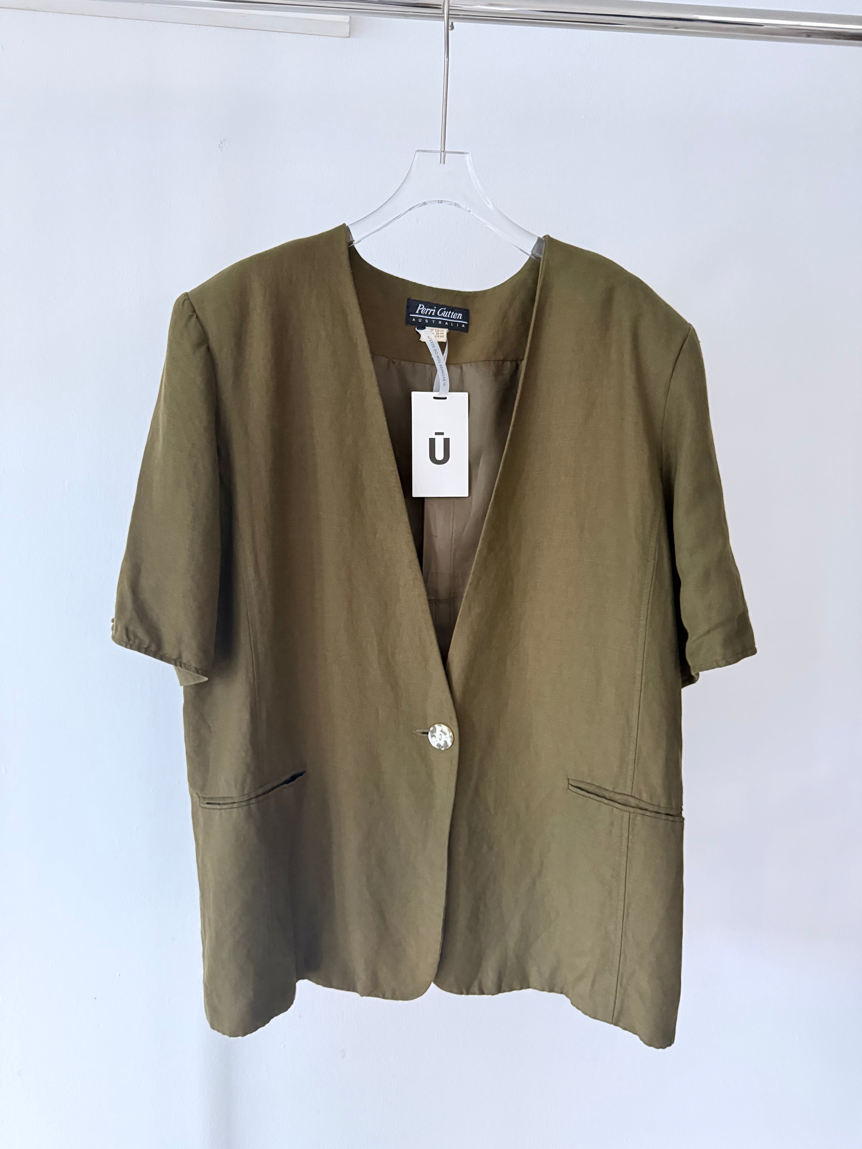 Vintage Perri Gutten Moss Green Shirt