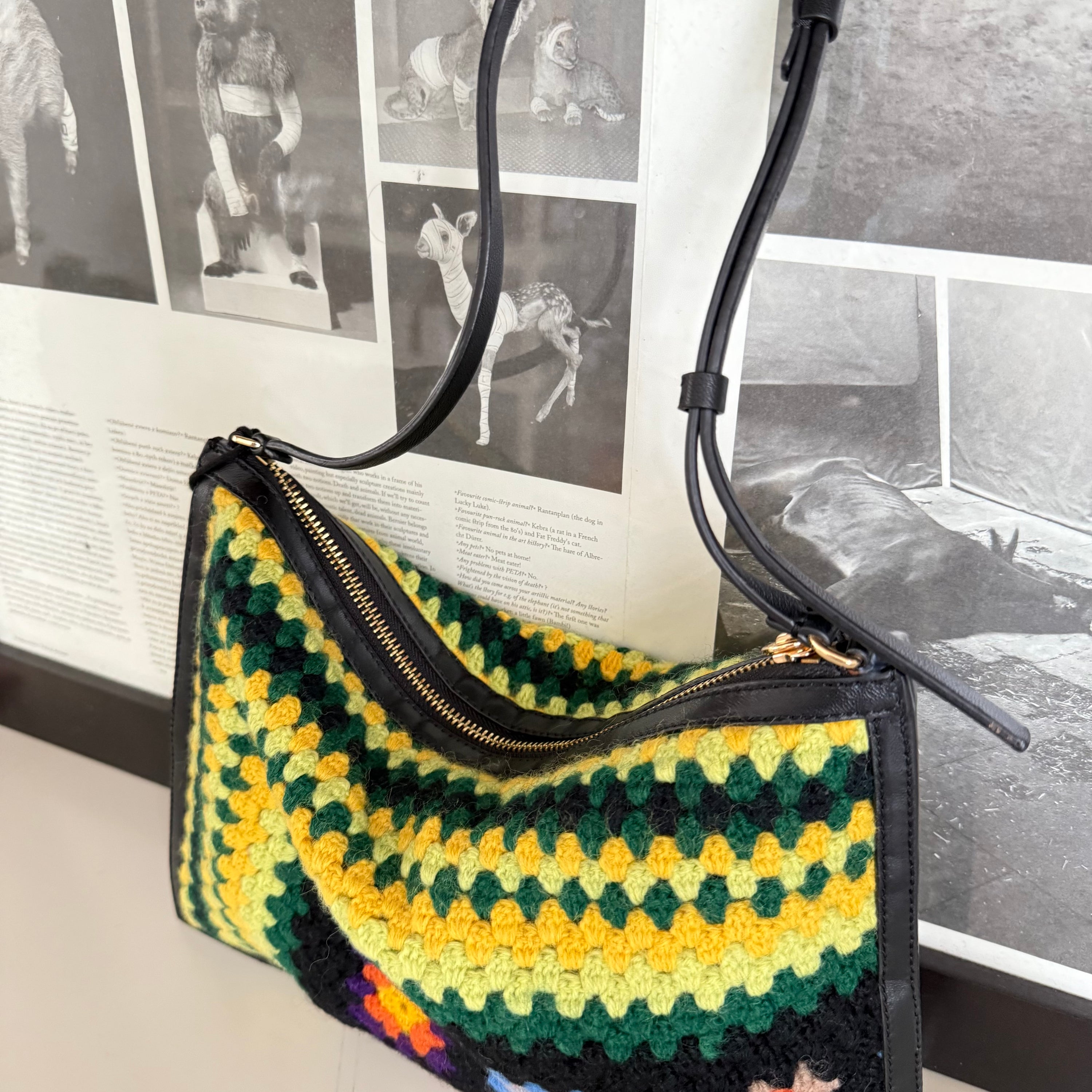 Babalon Lemon Wool-blend Shoulder Bag