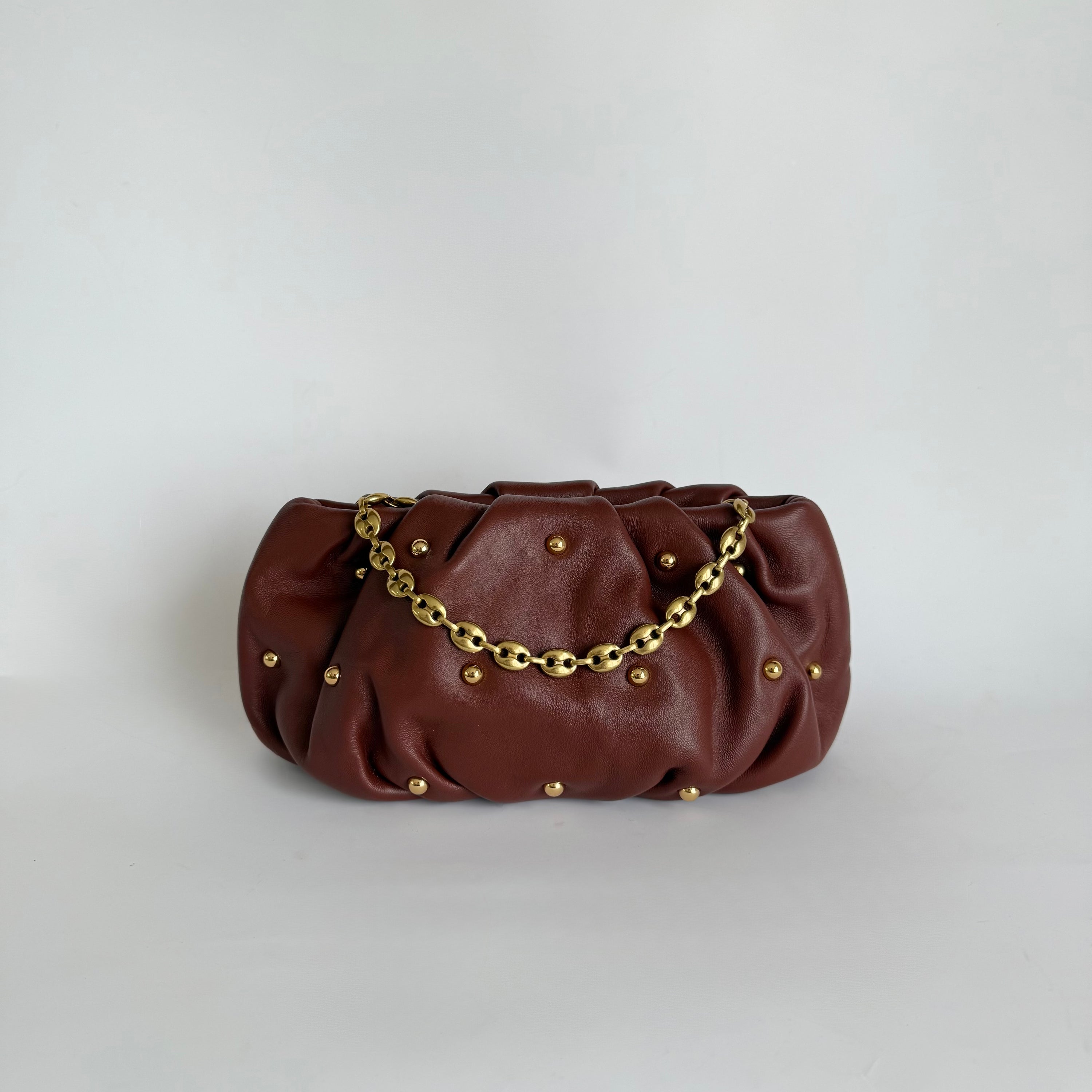 Bubble 8 Mini Stud Chocolate Clutch
