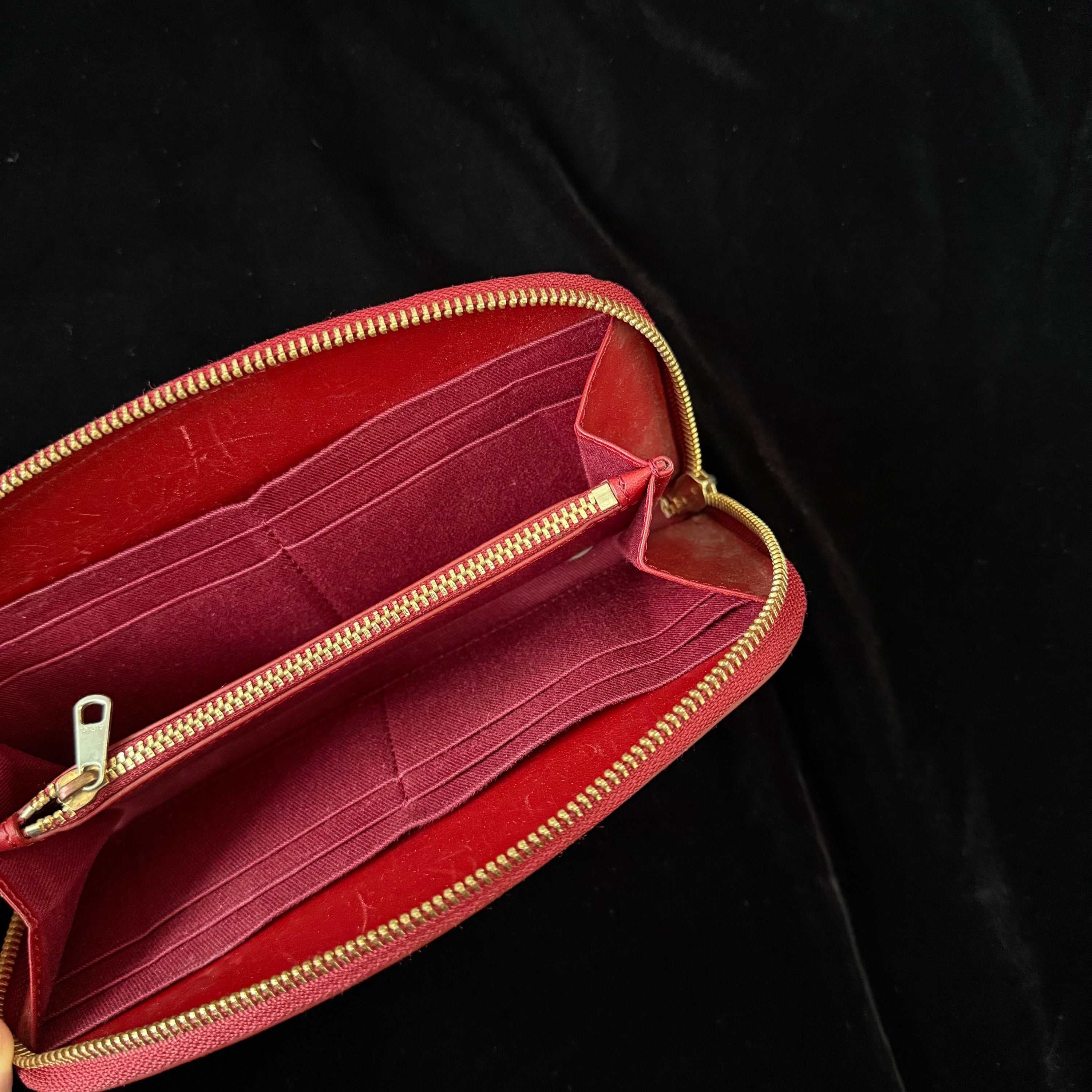 A.P.C Demi-lune Long Wallet Wine