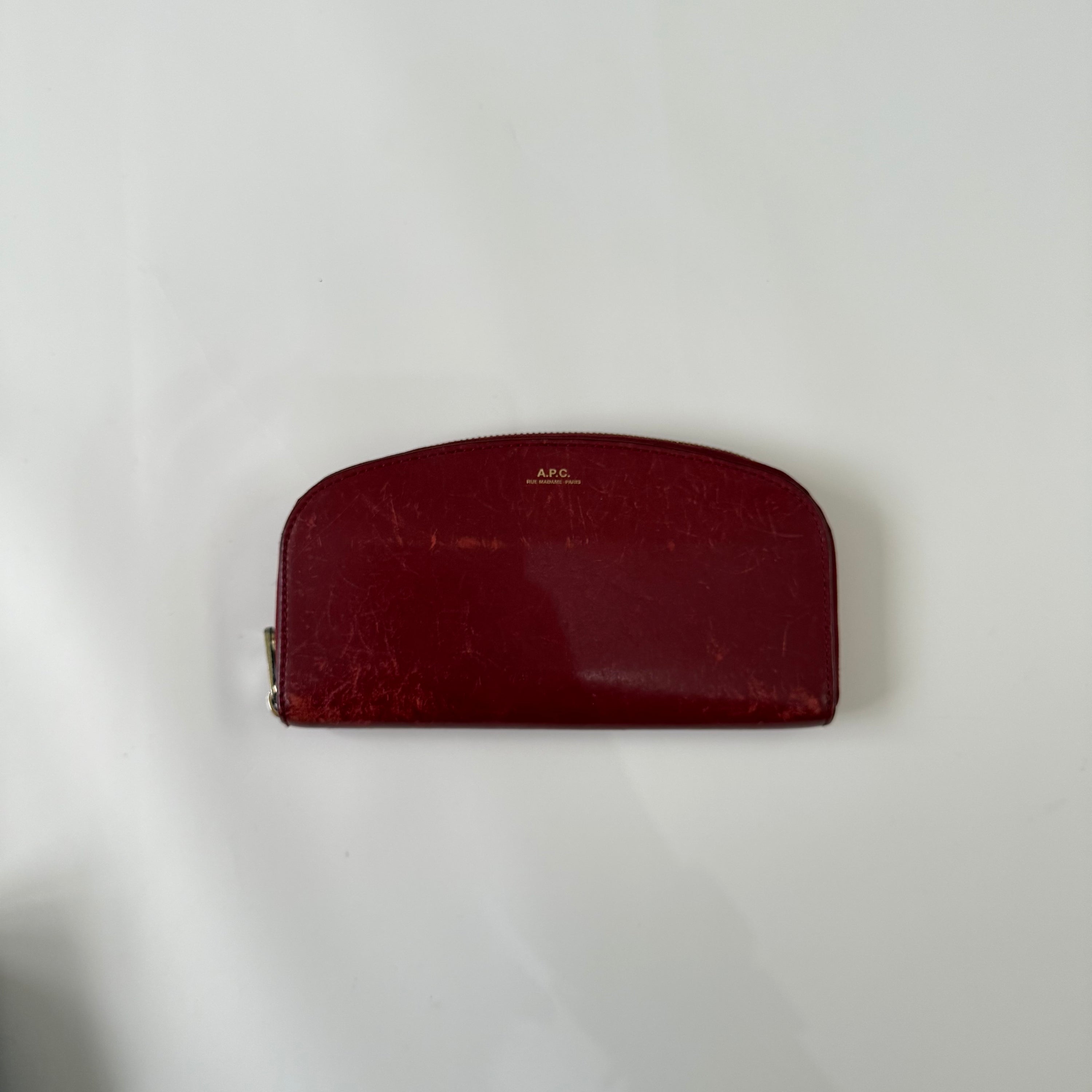 A.P.C Demi-lune Long Wallet Wine