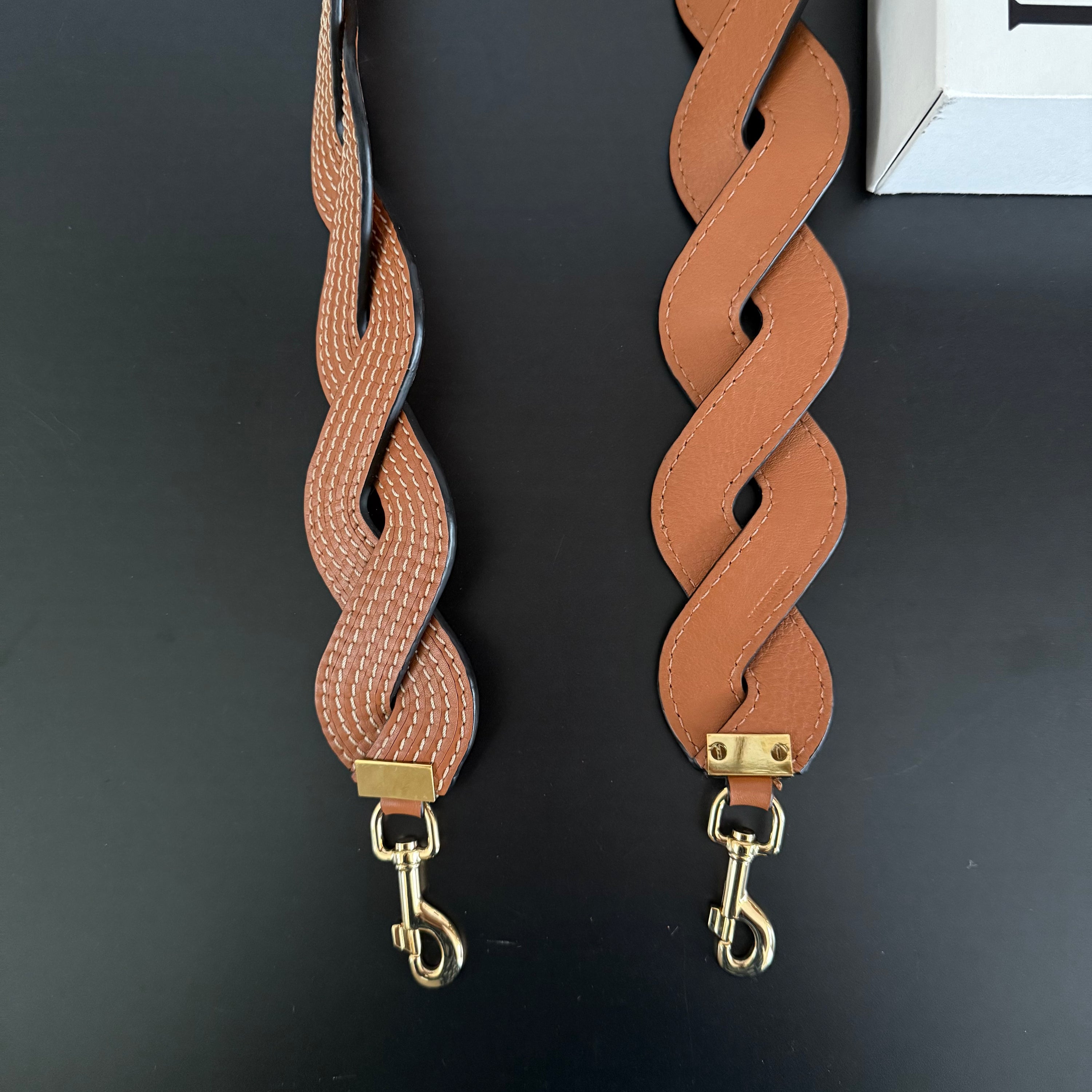 LOEWE Leather Wavy Braided Thick Bag Strap