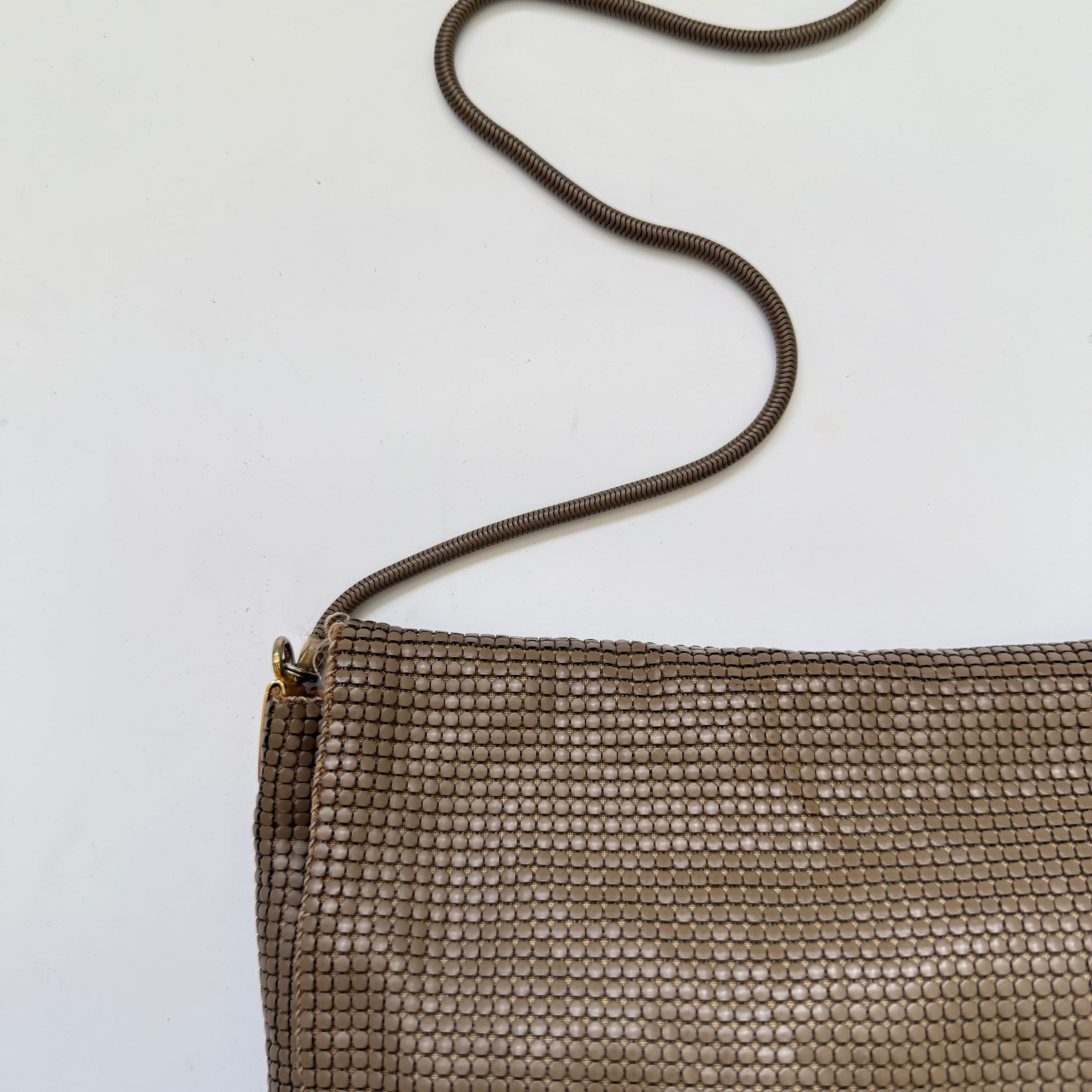 Vintage 1980s GLOMESH Tawny  Crossbody Slinky Bag