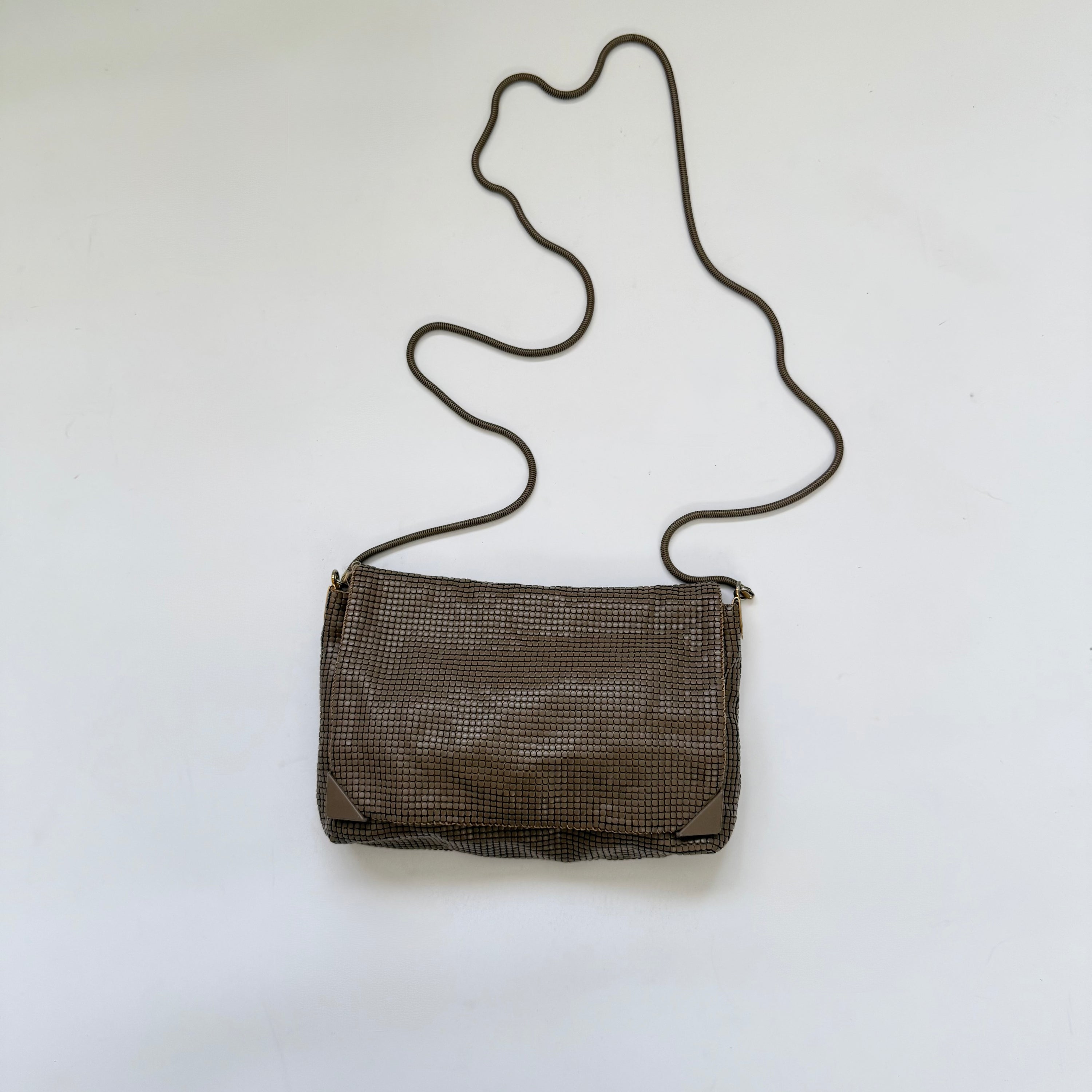 Vintage 1980s GLOMESH Tawny  Crossbody Slinky Bag