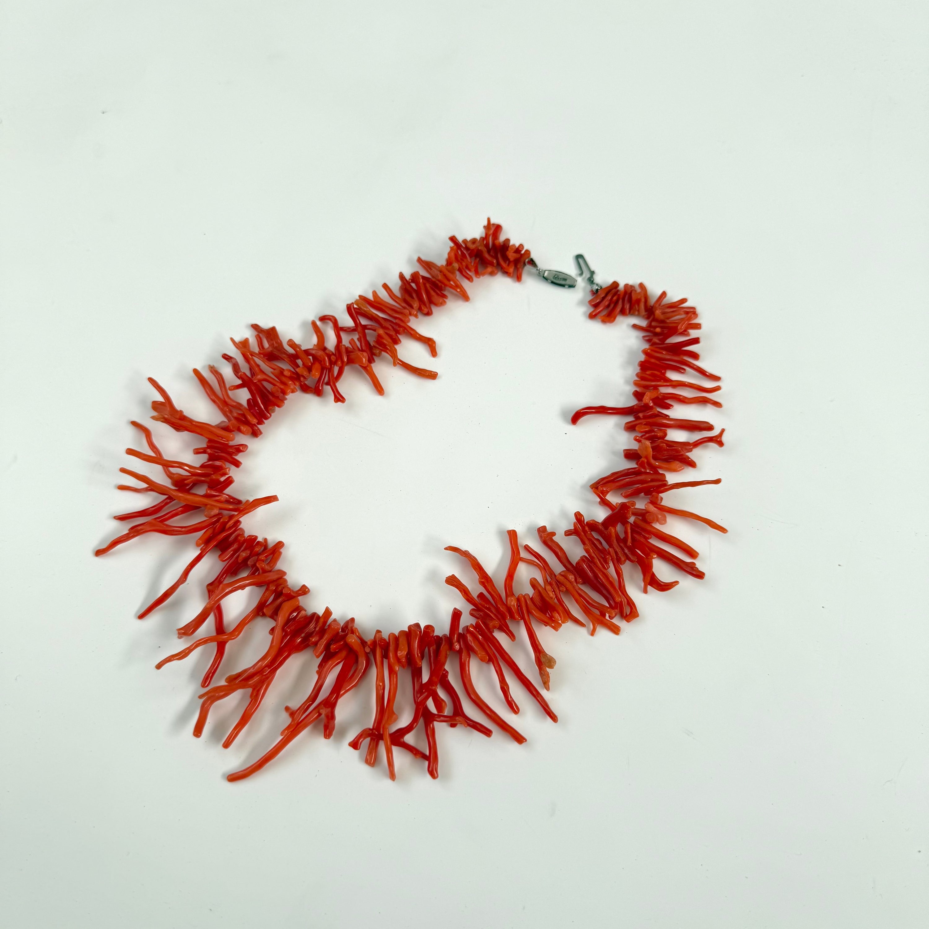 Vintage Red Coral Twig Necklace