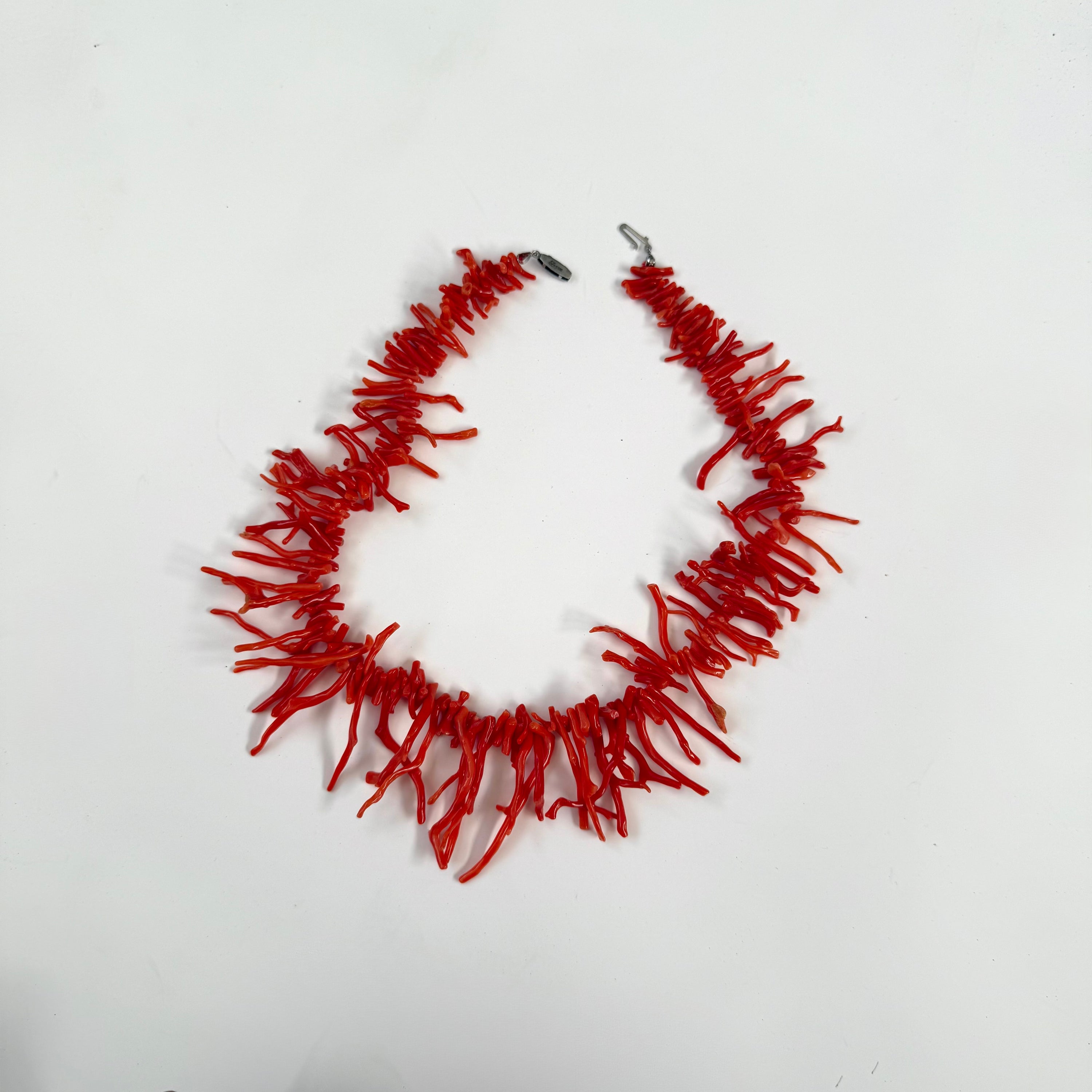 Vintage Red Coral Twig Necklace