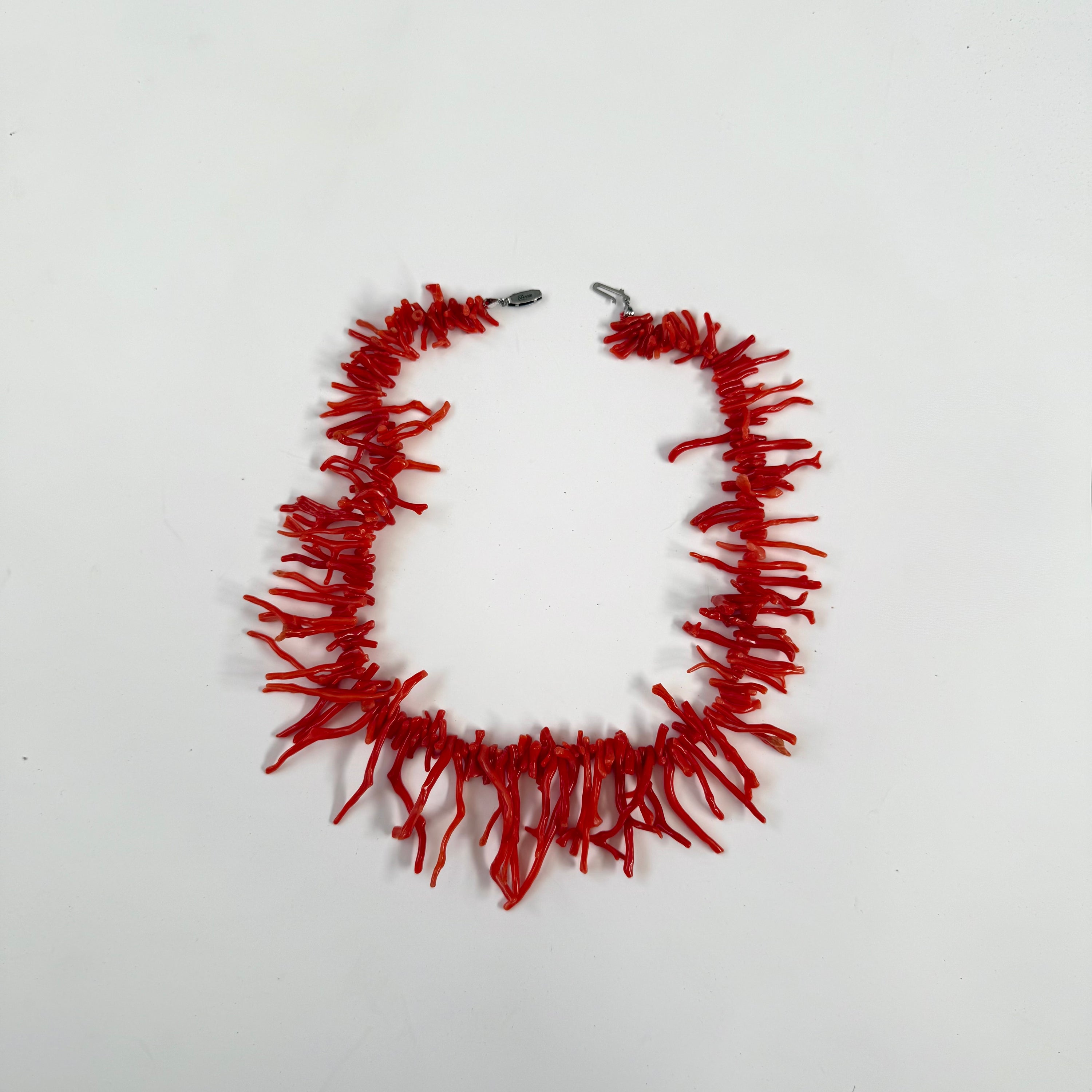 Vintage Red Coral Twig Necklace