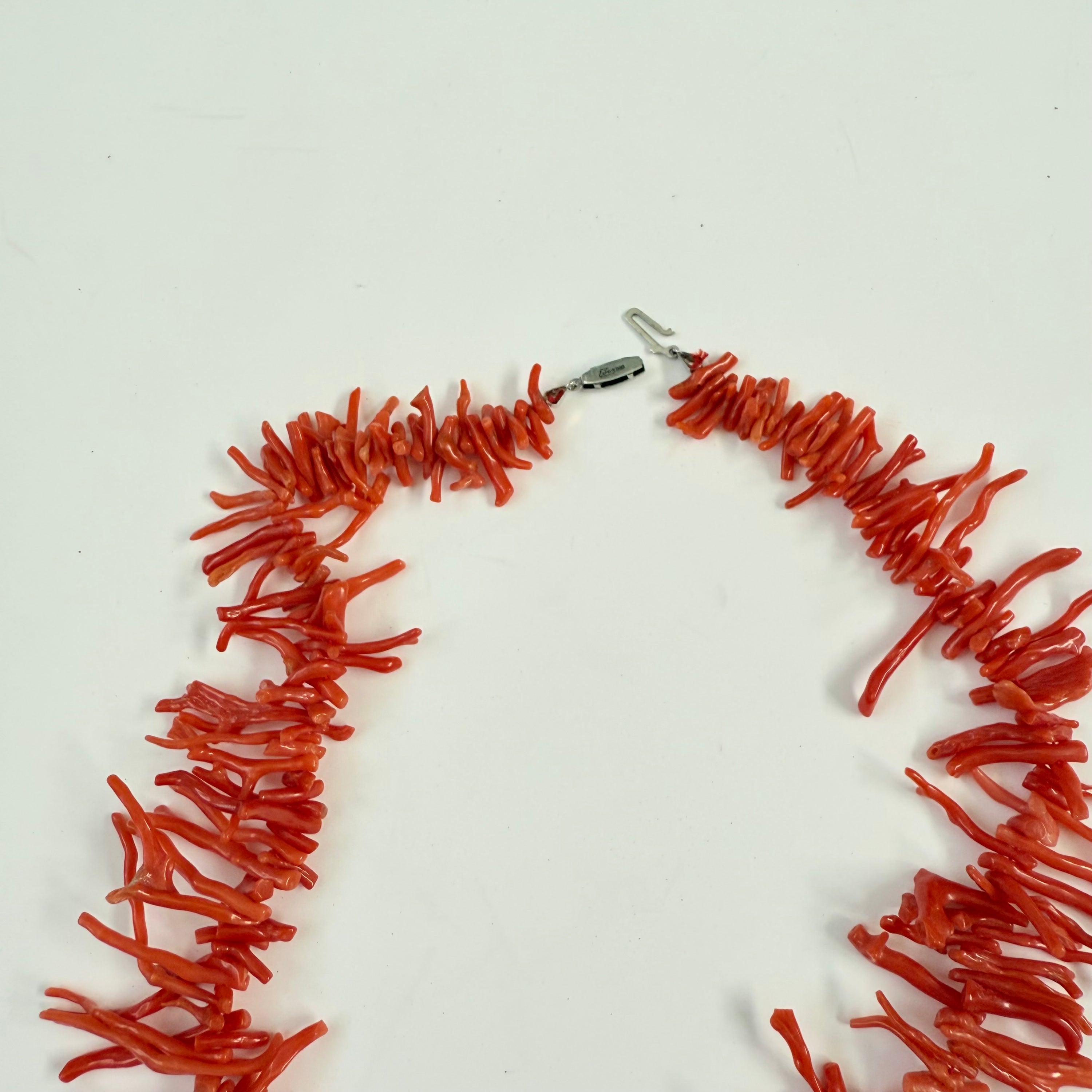 Vintage Red Coral Twig Necklace