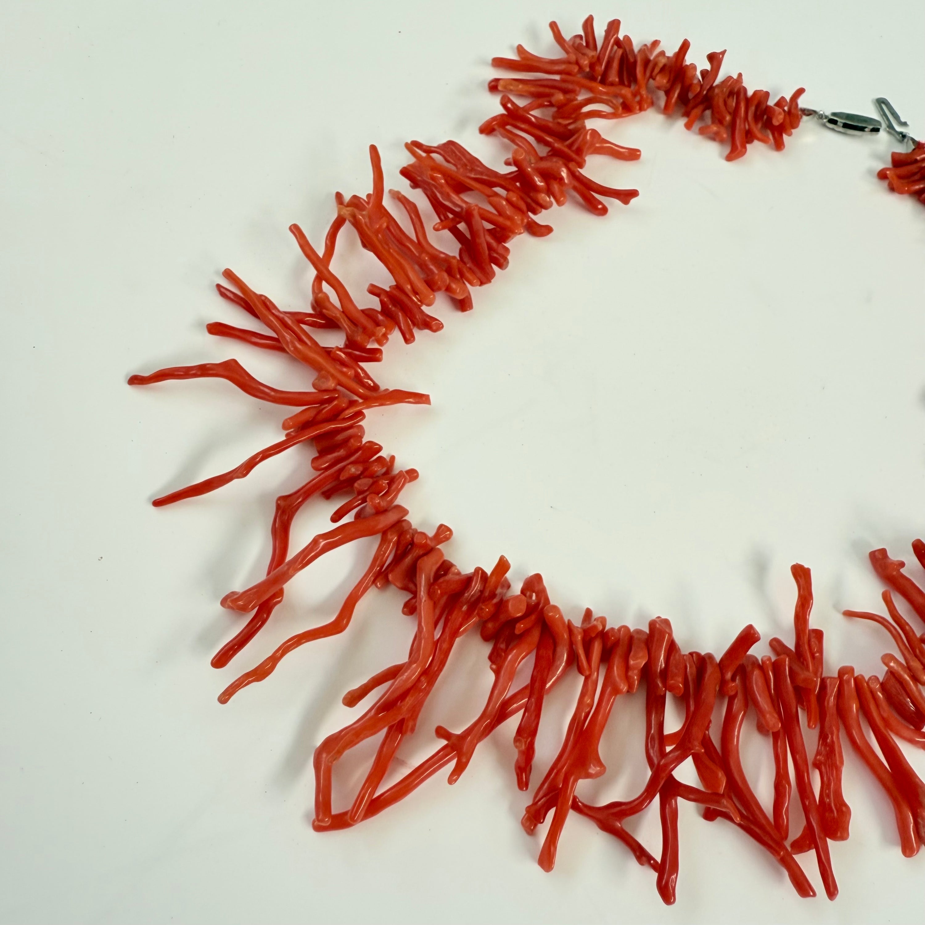 Vintage Red Coral Twig Necklace